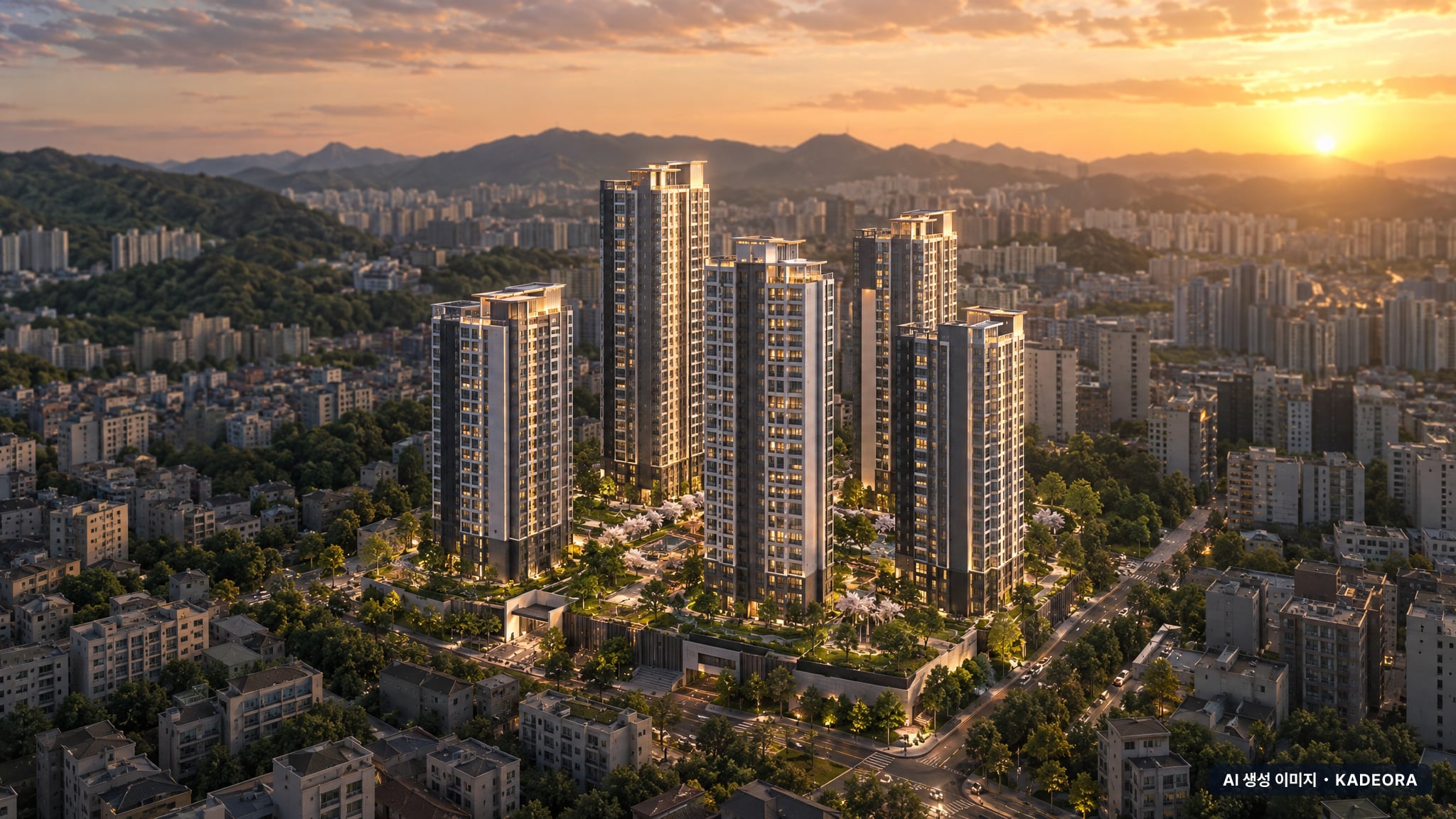 부산 연제구 거제동 40-96번지 가로주택정비 조감도 AI 상상도(노을 항공) — 부산 연제구 조합설립 325세대