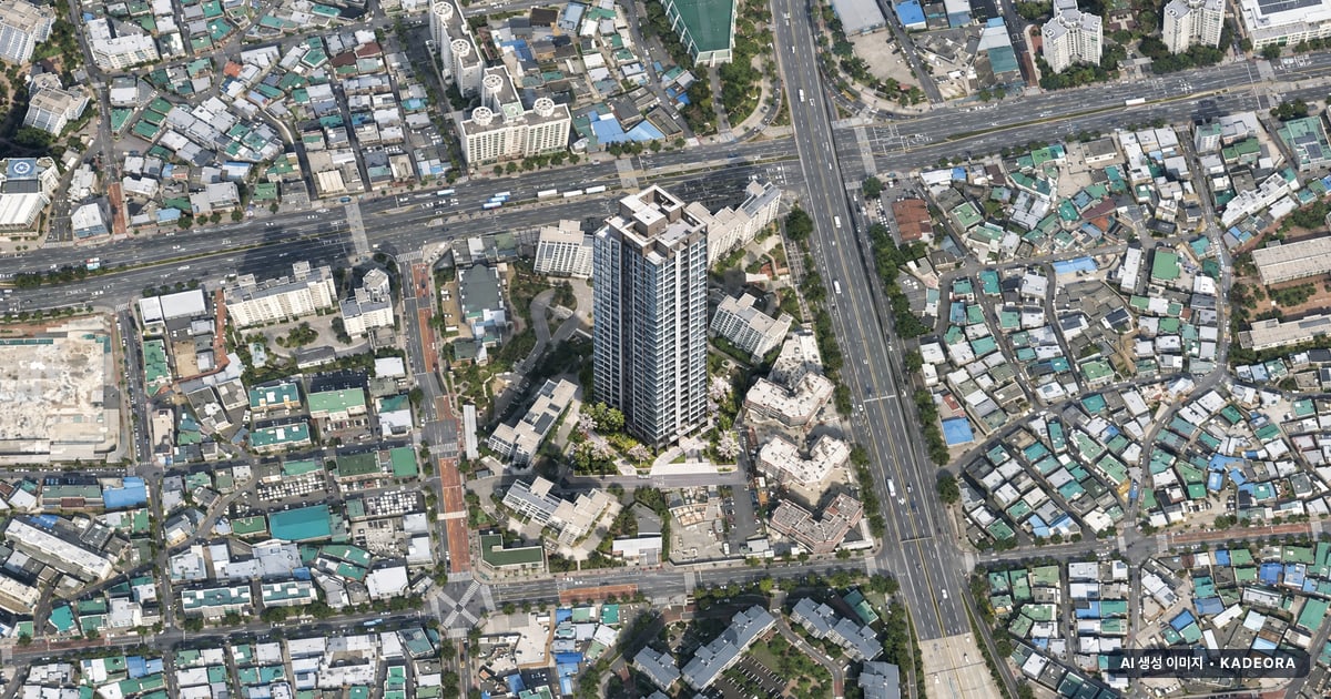 힐스테이트 가야 2단지 재개발 힐스테이트 가야 2단지 단지 전경 AI 상상도 — 부산진구 가야동 81세대