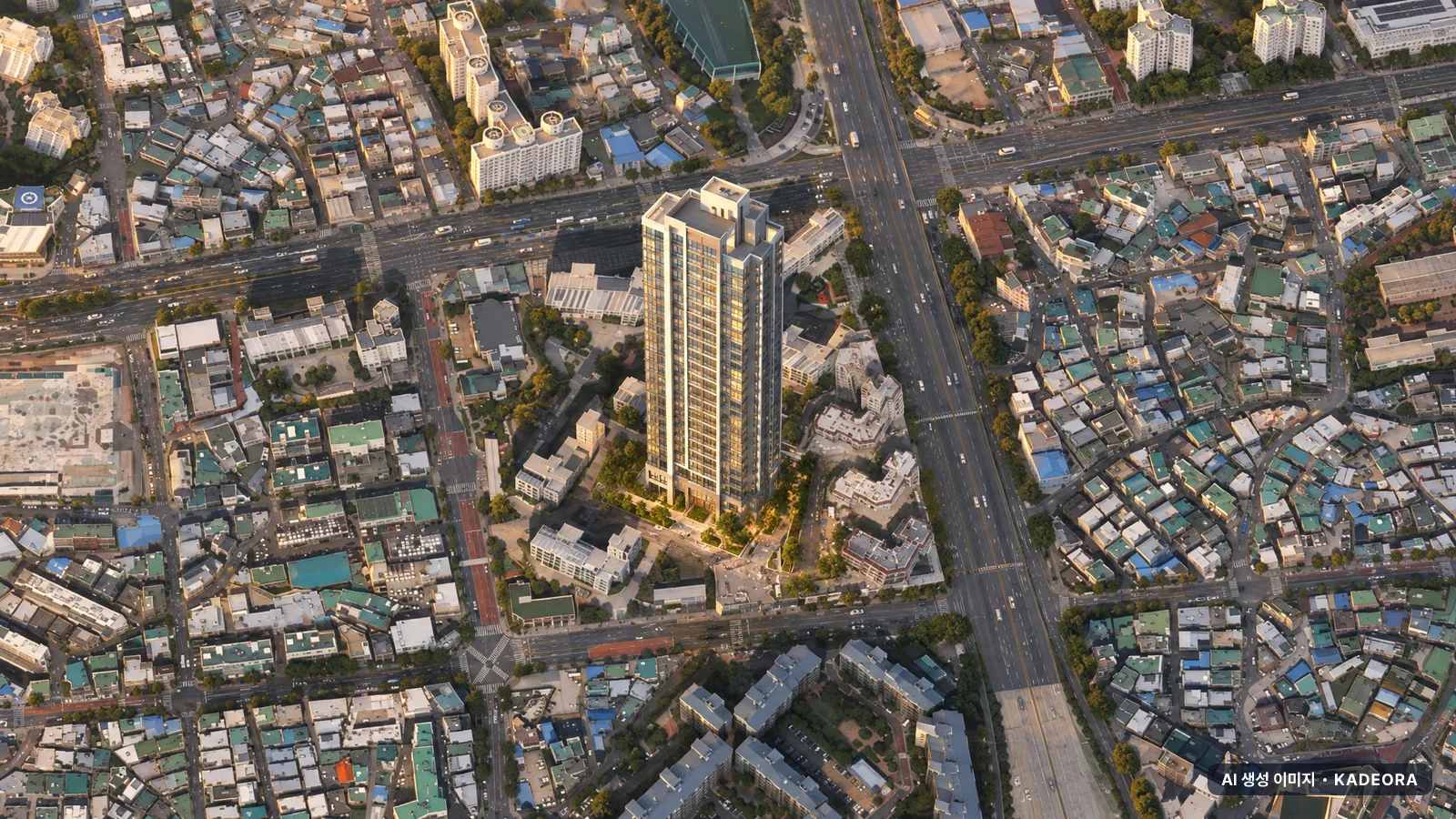 힐스테이트 가야 2단지 1개동·최고 31층·총 81세대 기준 AI 상상도(노을 항공) — 실제와 다를 수 있음