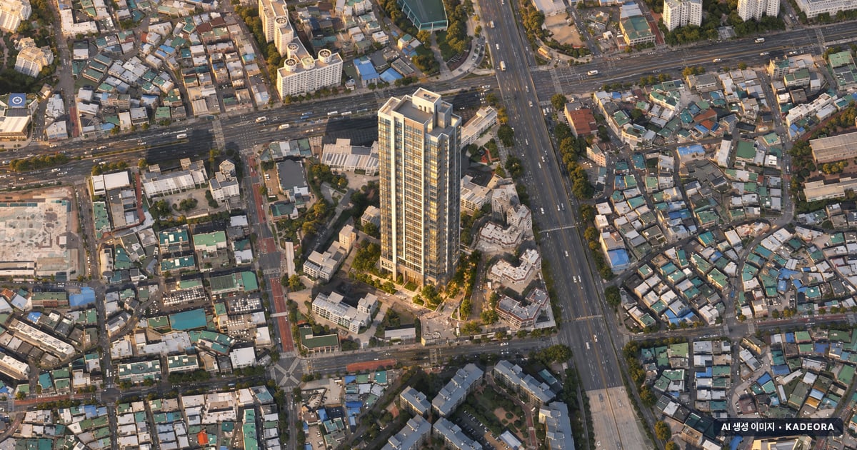 힐스테이트 가야 2단지 1개동·최고 31층·총 81세대 기준 AI 상상도(노을 항공) — 실제와 다를 수 있음
