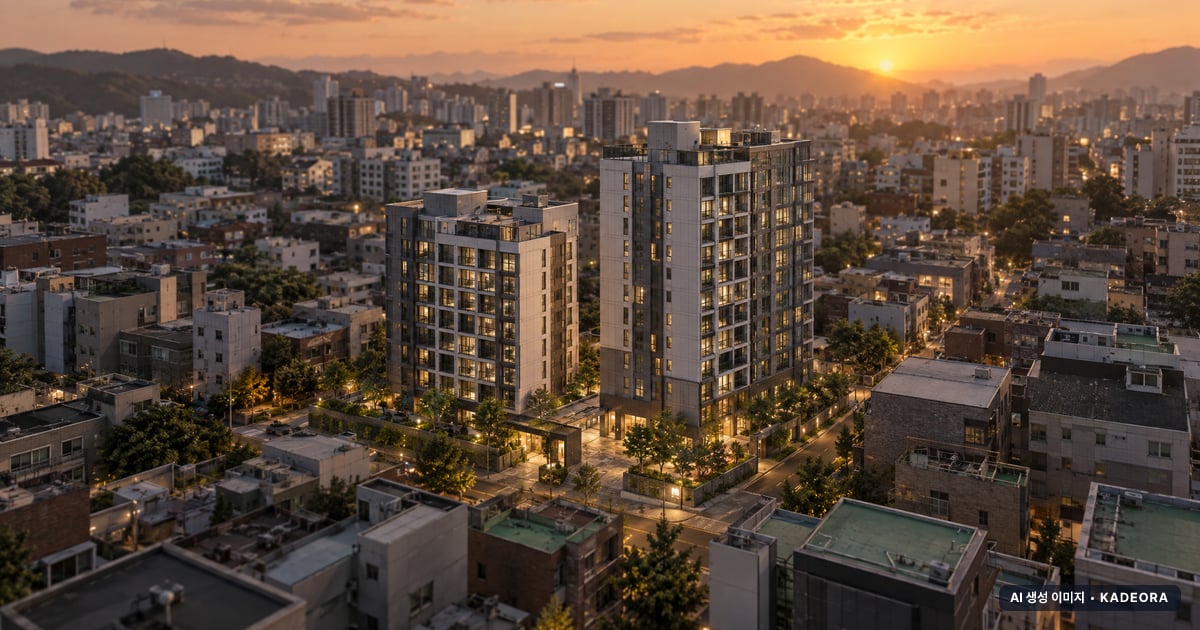 부산 연제구 연산2 가로주택정비 총 162세대 기준 AI 상상도(노을 항공) — 실제와 다를 수 있음