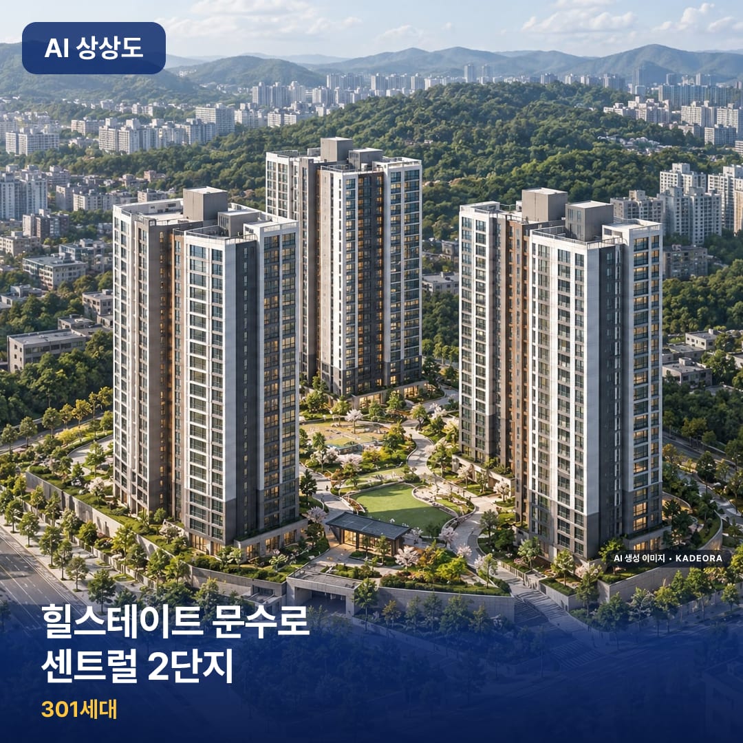힐스테이트 문수로 센트럴 2단지 AI 상상도