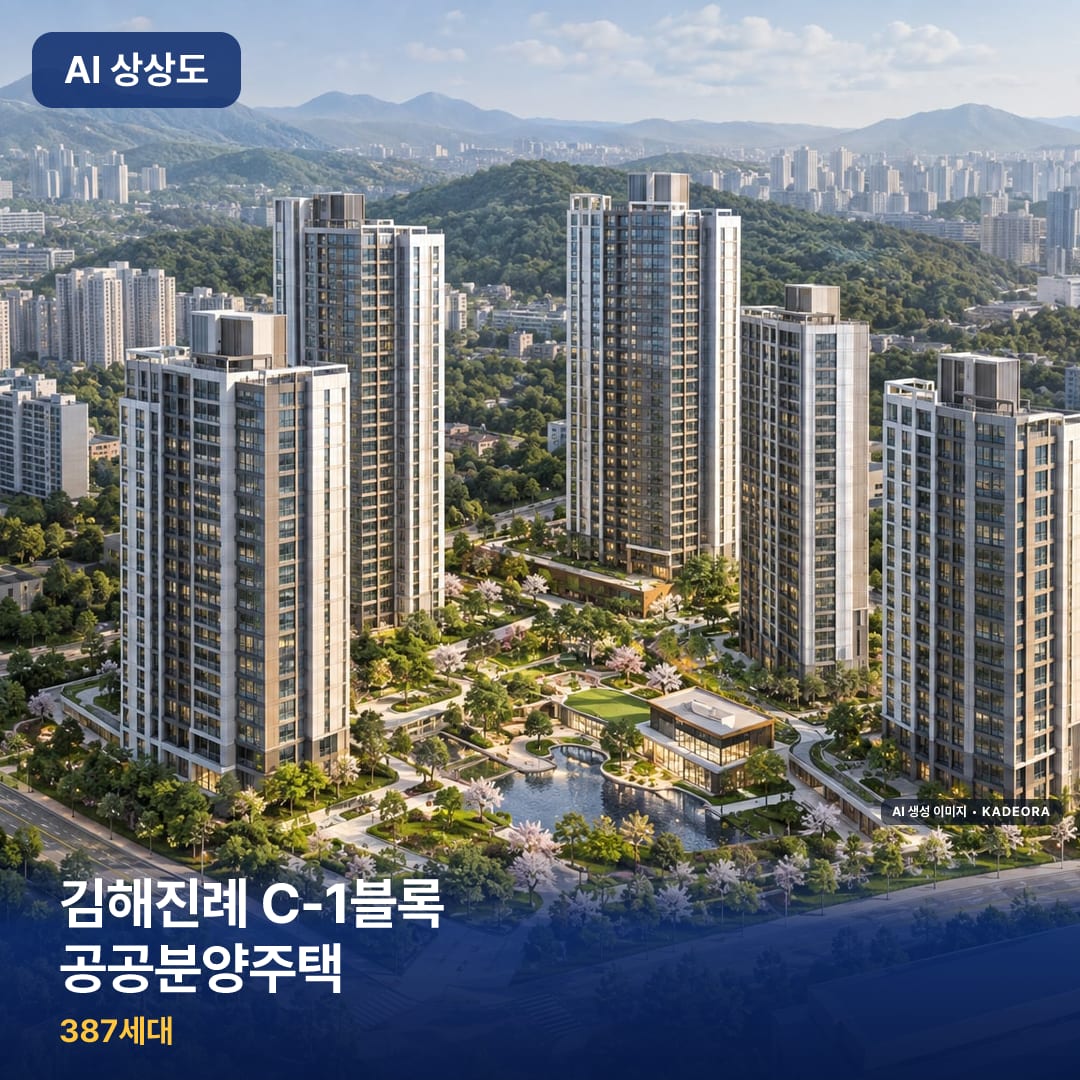 김해진례 C-1블록 공공분양주택 AI 상상도