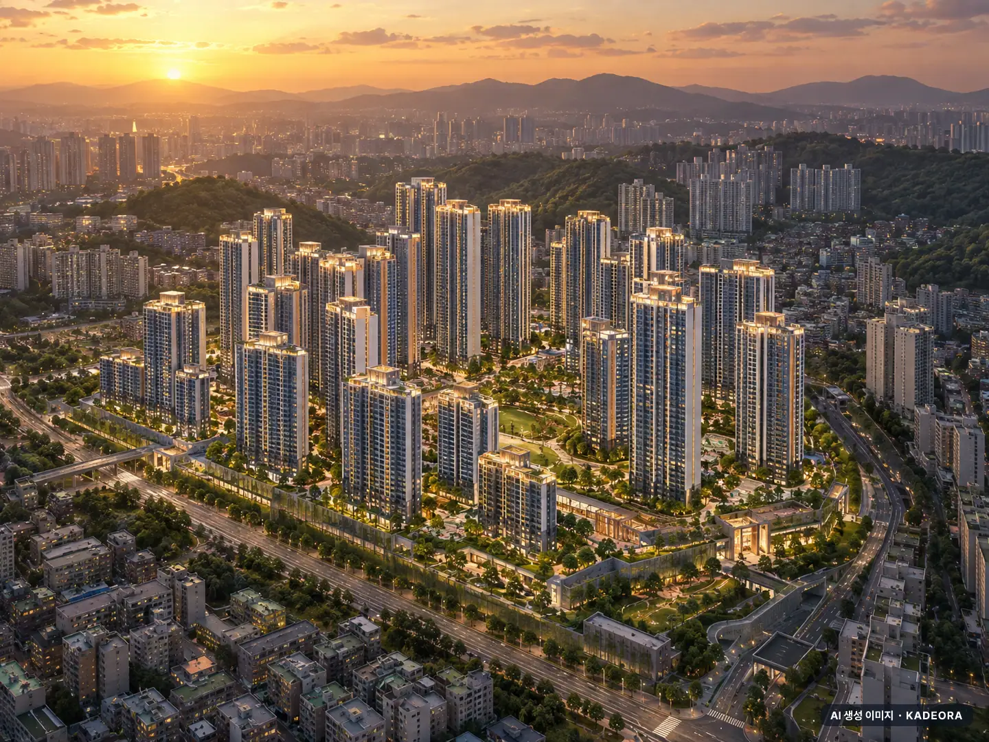 울산 중구 B-04 재개발 총 4,080세대 기준 AI 상상도(노을 항공) — 실제와 다를 수 있음