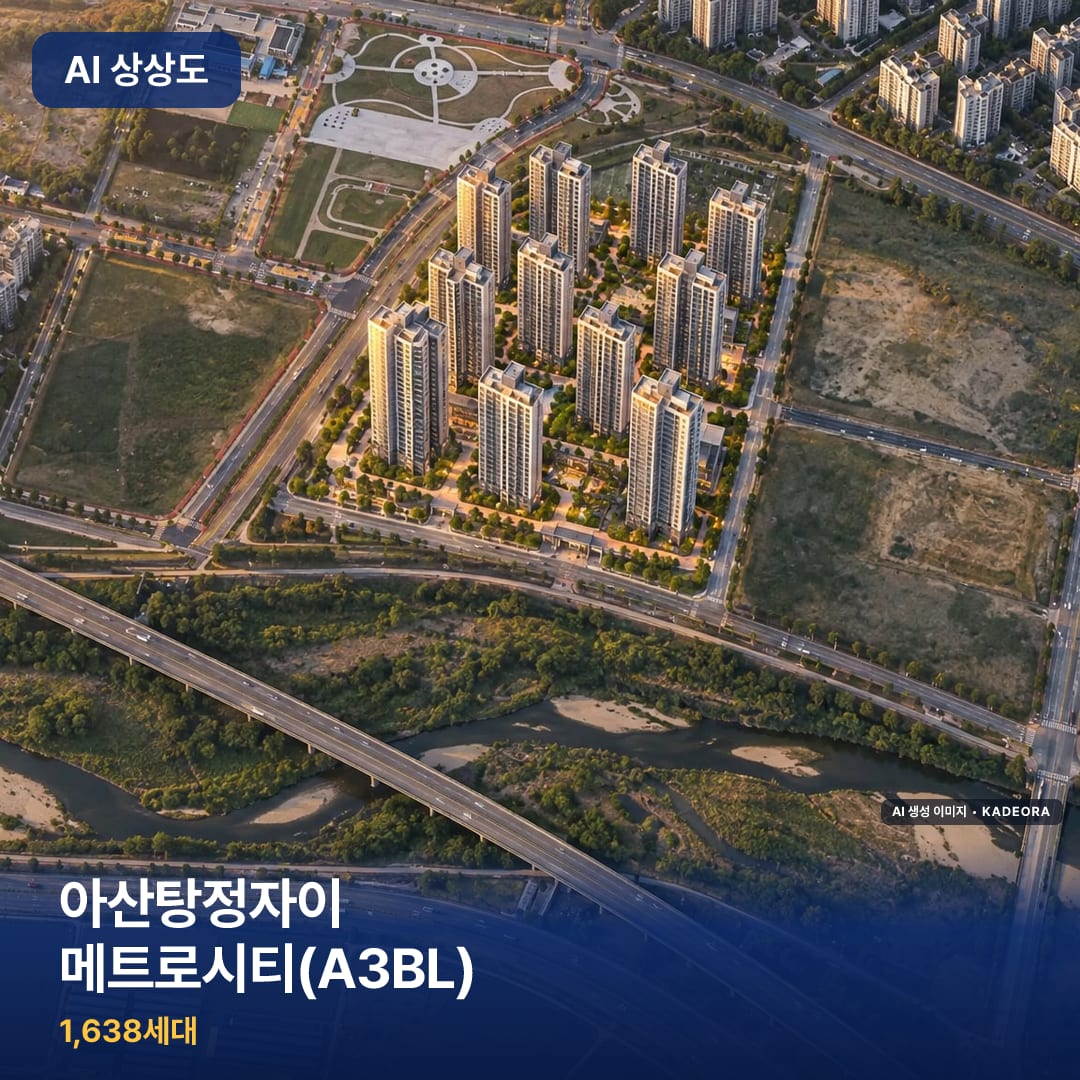 아산탕정자이 메트로시티(A3BL) 단지 썸네일 — AI 생성 이미지