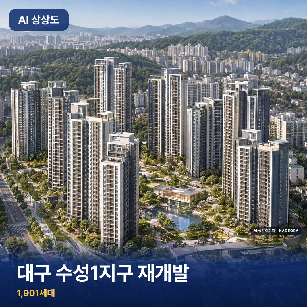 대구 수성1지구 재개발 단지 썸네일 — AI 생성 이미지