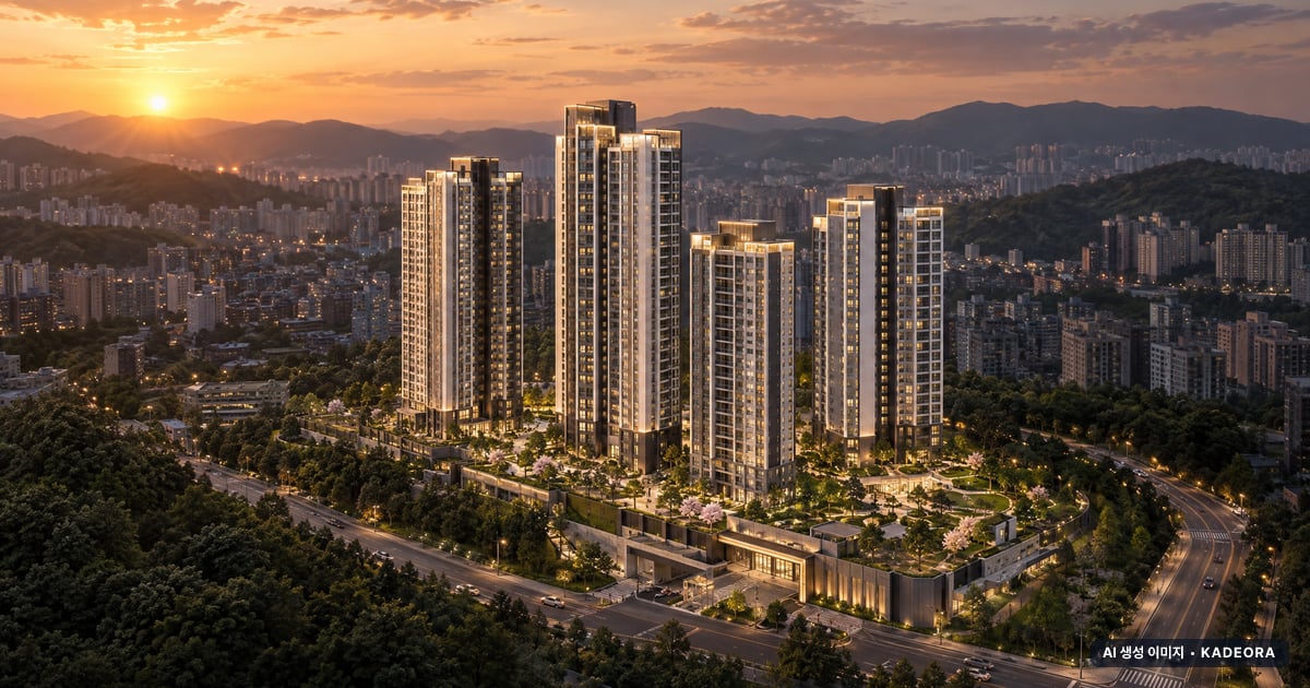 힐스테이트 고덕엘리스트 A65BL 공공분양주택 이번 837세대 공급 기준 AI 상상도(노을 항공) — 실제와 다를 수 있음