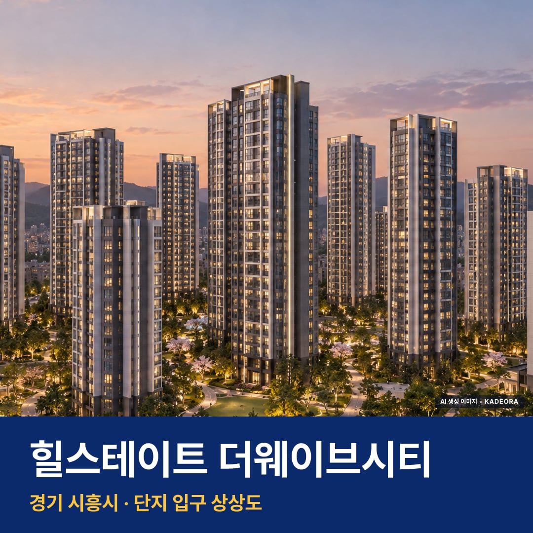 힐스테이트 더웨이브시티 청약 주변 경관 · AI 생성 상상도 · 실제와 다를 수 있음
