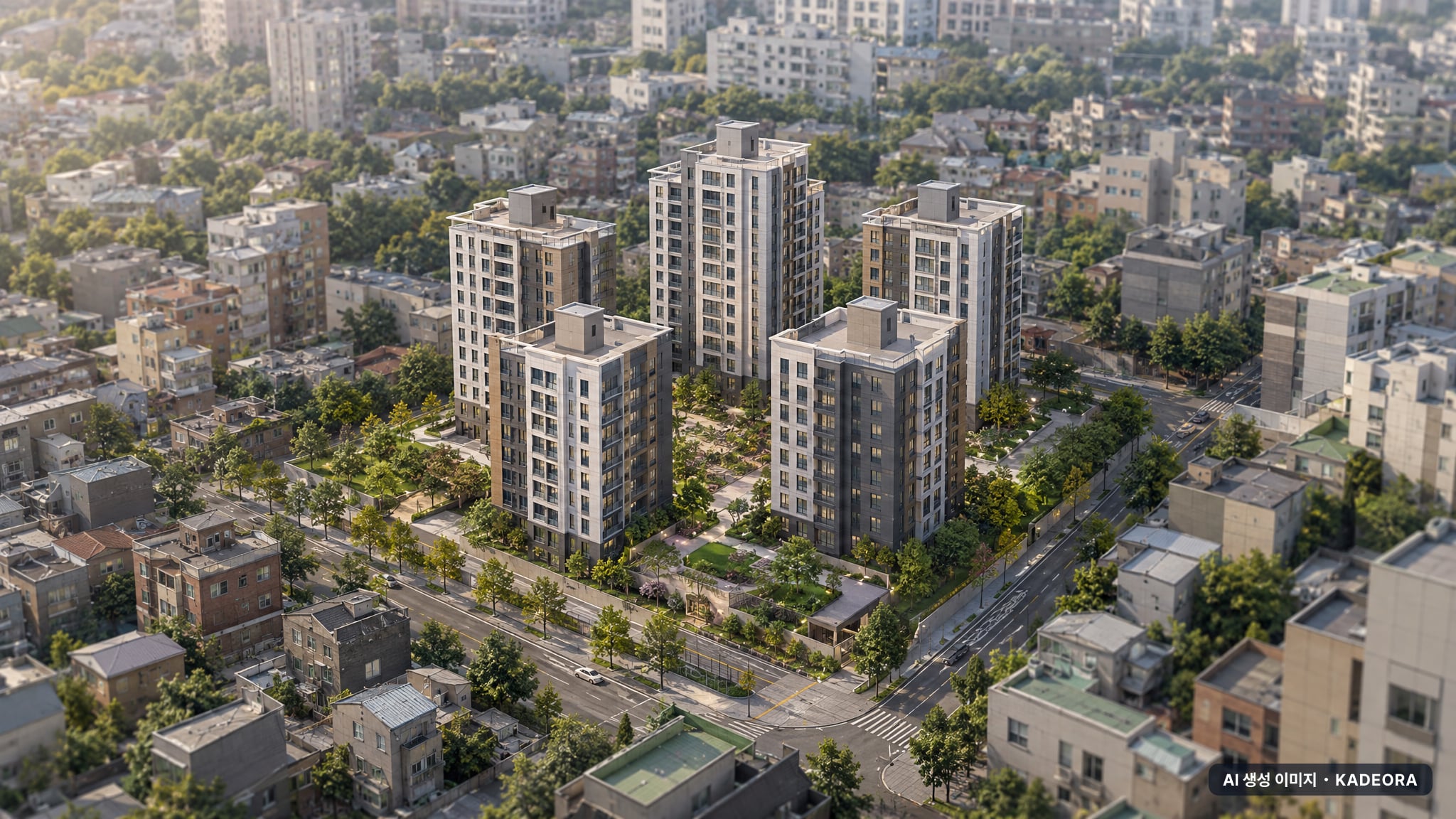 태화강 에피트 단지 전경 AI 상상도(주간 항공) — 울주군 307세대