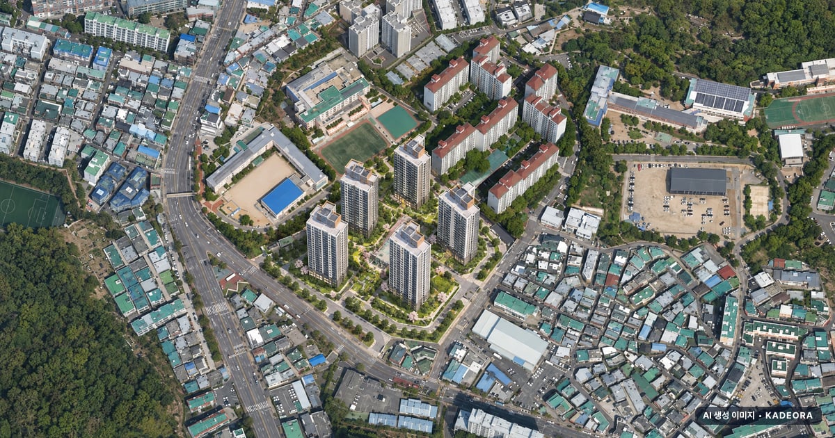 사하 경남아너스빌 시그니처 단지 전경 AI 상상도 — 사하구 감천동 380세대