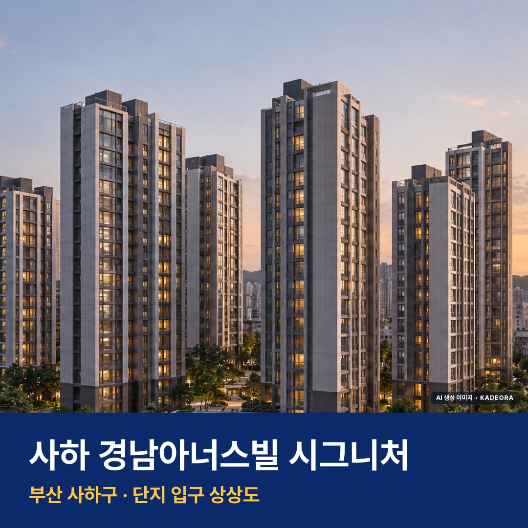 사하 경남아너스빌 시그니처 단지 전경 AI 상상도 — 사하구 감천동 380세대