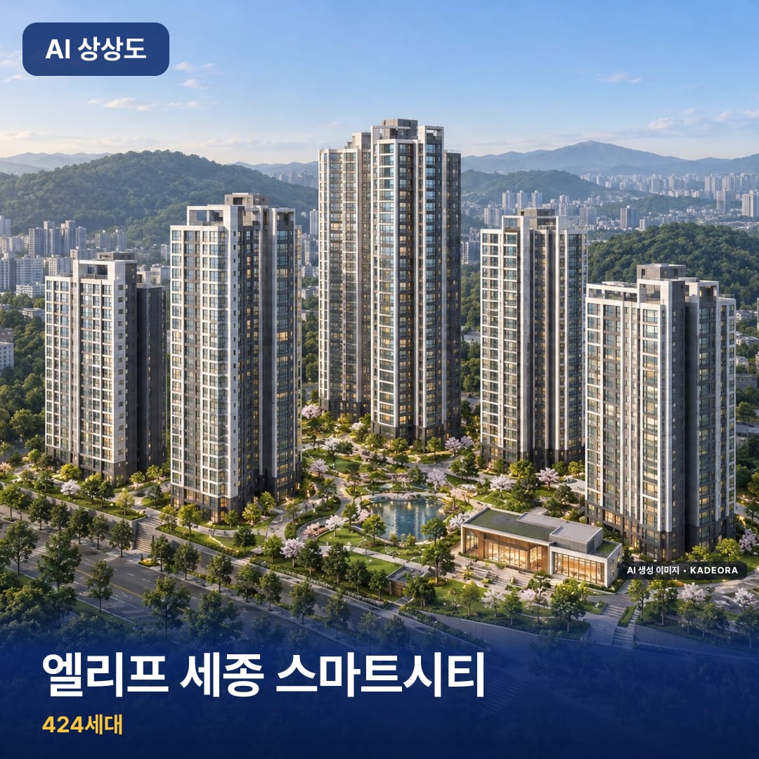 엘리프 세종 스마트시티 단지 썸네일 — AI 생성 이미지