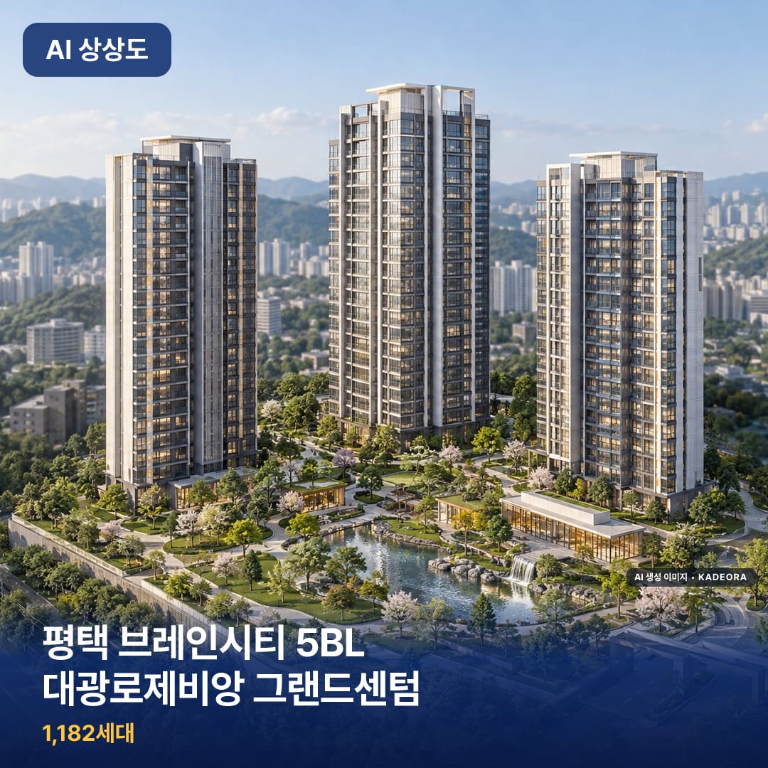 평택 브레인시티 5BL 대광로제비앙 그랜드센텀 AI 상상도