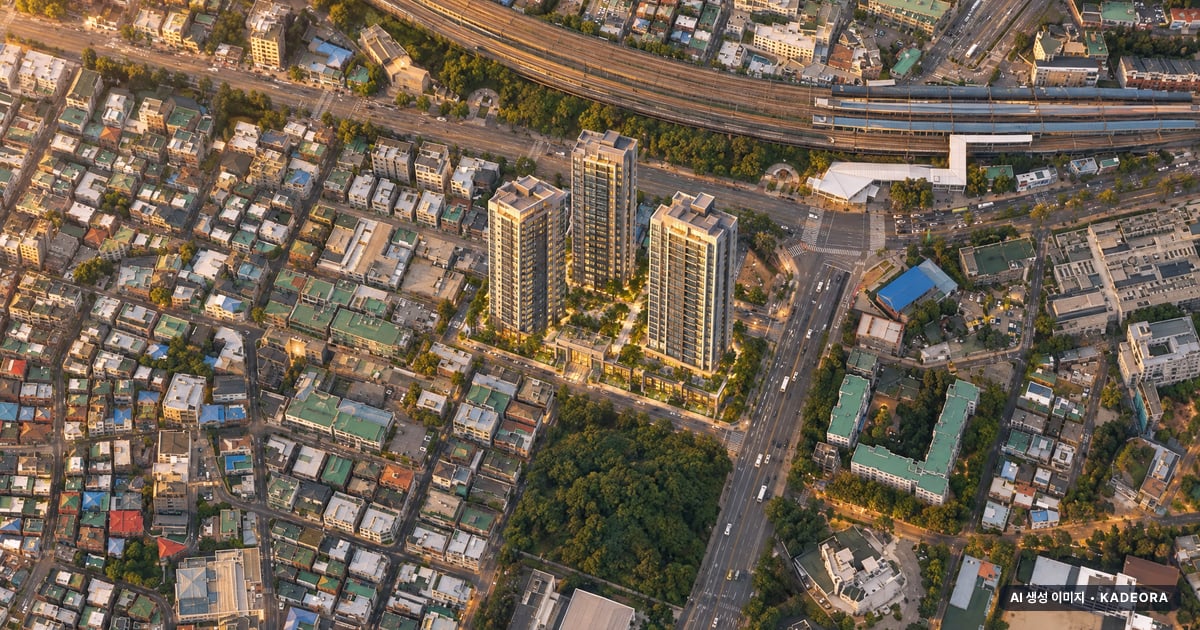 서울대방 신혼희망타운 공공분양(본청약) 이번 122세대 공급 기준 AI 상상도(노을 항공) — 실제와 다를 수 있음