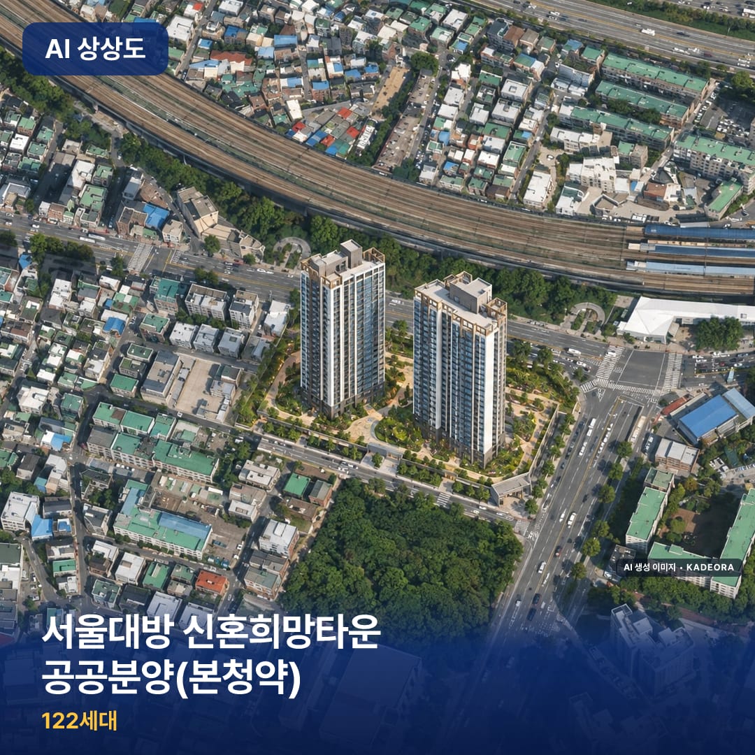 서울대방 신혼희망타운 공공분양(본청약) 단지 썸네일 — AI 생성 이미지
