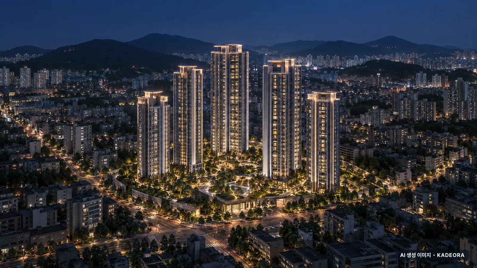 자이 엘리스트 단지 전경 AI 상상도 — 동래구 사직동 655세대