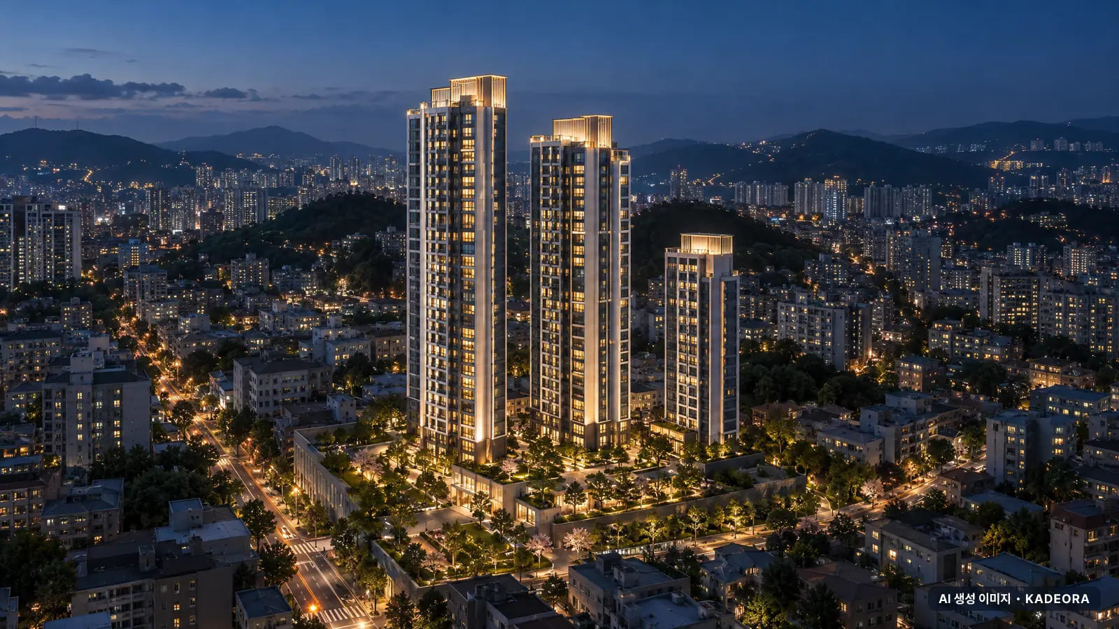 부산 연제구 효성아파트 소규모재건축 단지 전경 AI 상상도 — 연제구 연산동 총 221세대