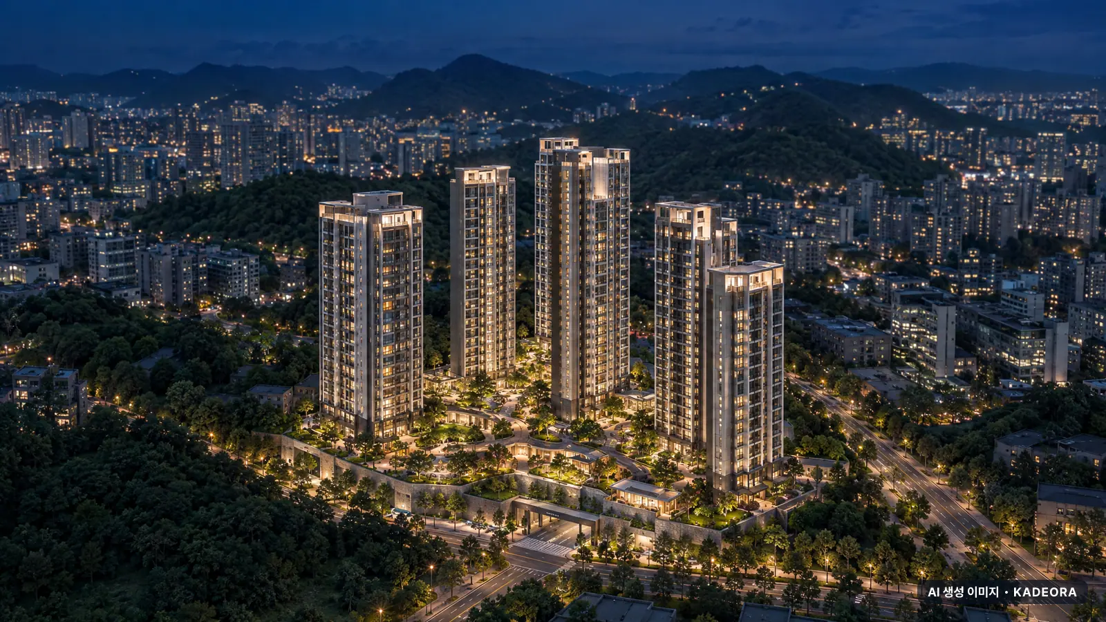 김해 부원동 지역주택조합 단지 전경 AI 상상도 — 김해시 부원동 310세대