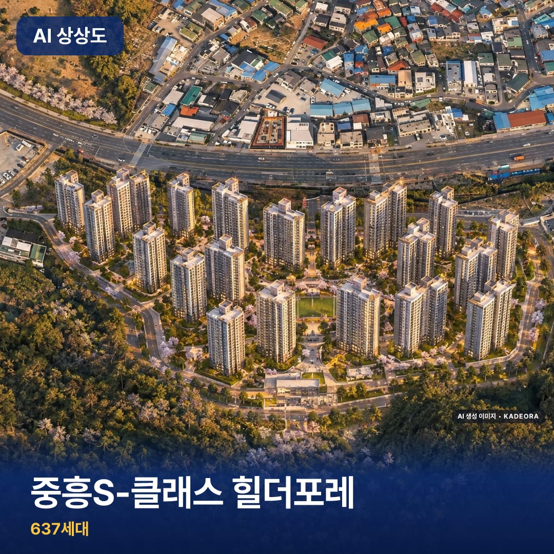 중흥S-클래스 힐더포레 단지 썸네일 — AI 생성 이미지