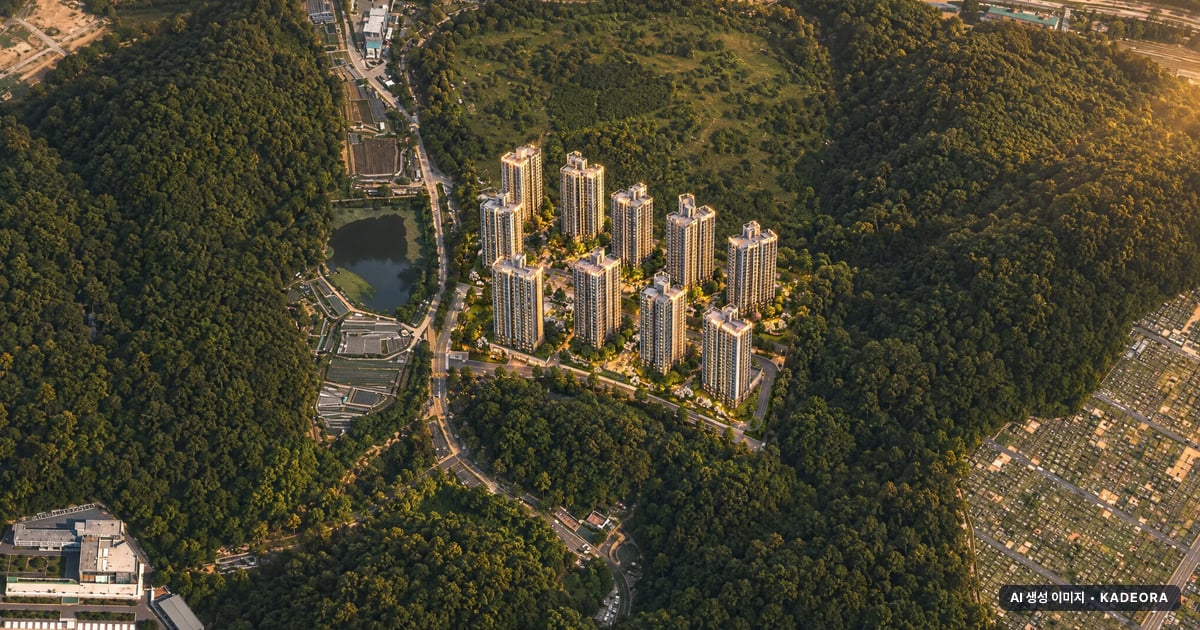 문수로 비스타 더파크 10개동·최고 18층·총 700세대 기준 AI 상상도(노을 항공) — 실제와 다를 수 있음