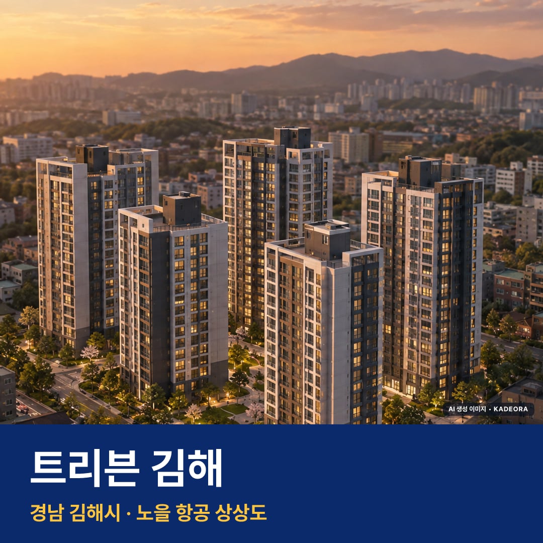 트리븐 김해 단지 전경 AI 상상도 — 김해시 내동 398세대