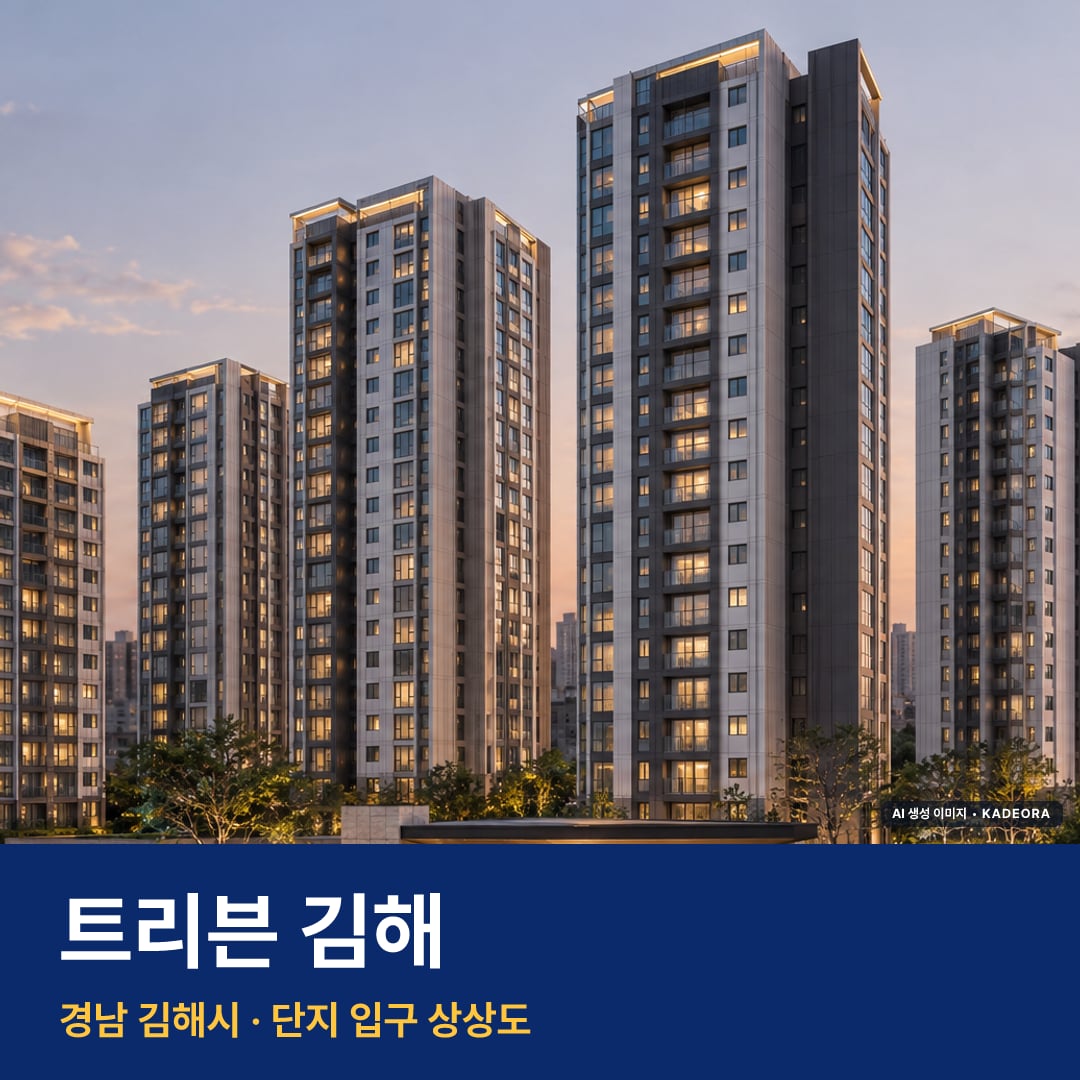트리븐 김해 단지 전경 AI 상상도 — 김해시 내동 398세대