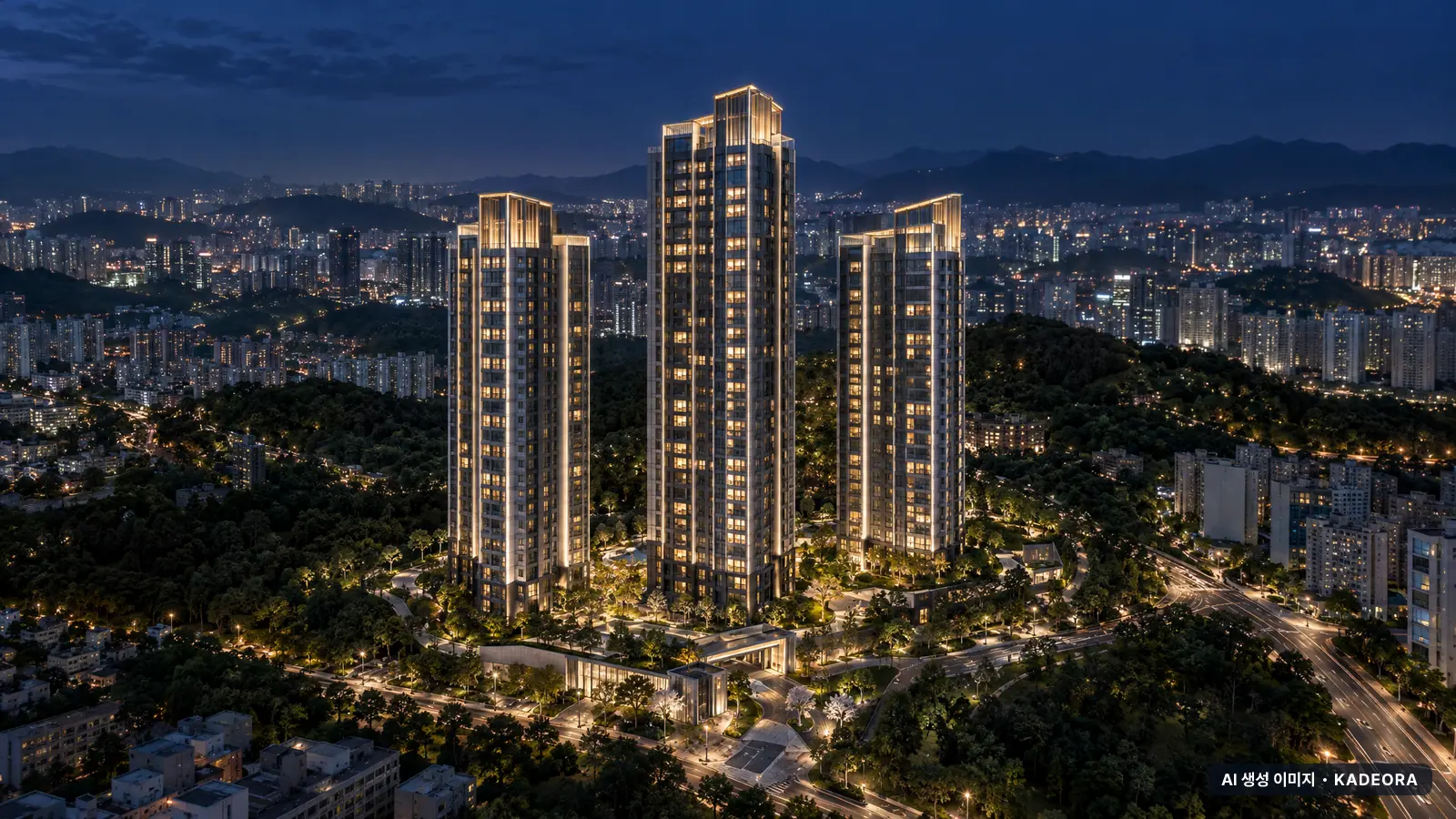 힐스테이트 가야 1단지 단지 전경 AI 상상도 — 부산진구 가야동 406세대