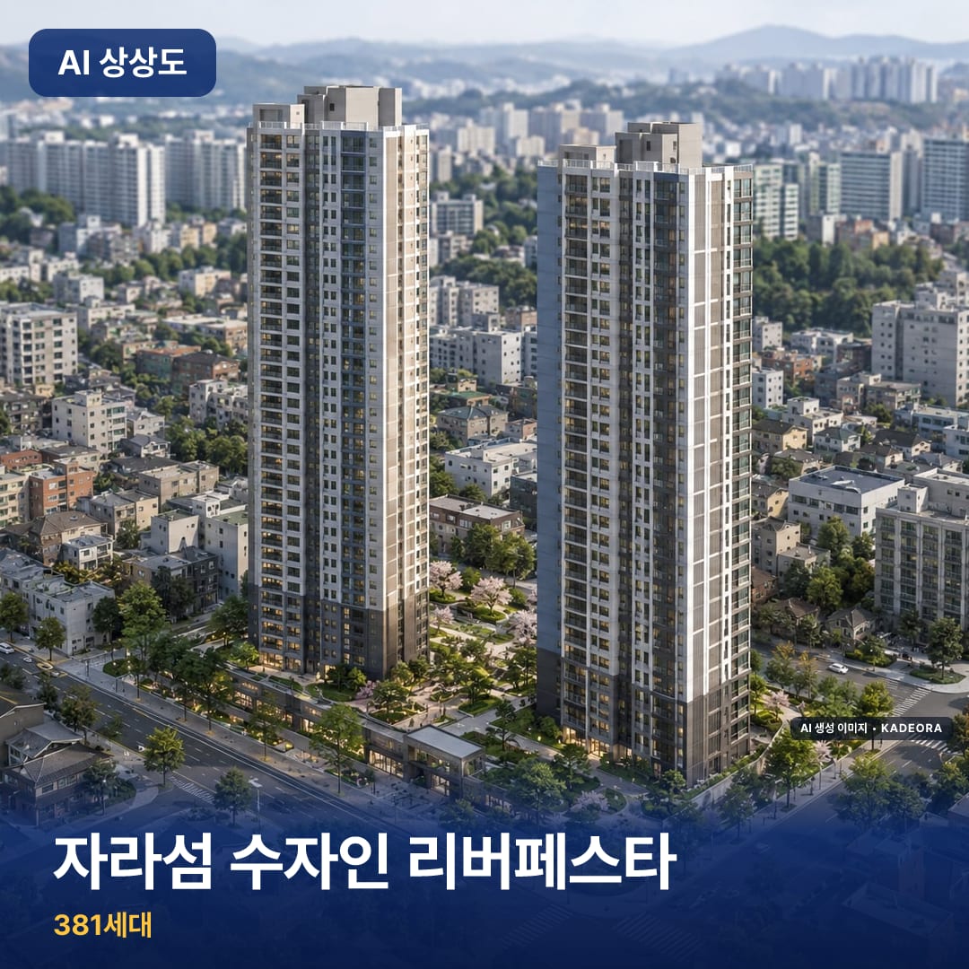 자라섬 수자인 리버페스타 단지 썸네일 — AI 생성 이미지