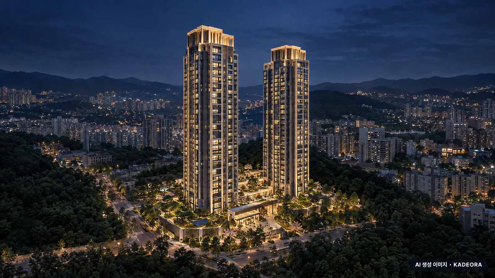 e편한세상 범일 국제금융시티 단지 전경 AI 상상도 — 동구 범일동 384세대