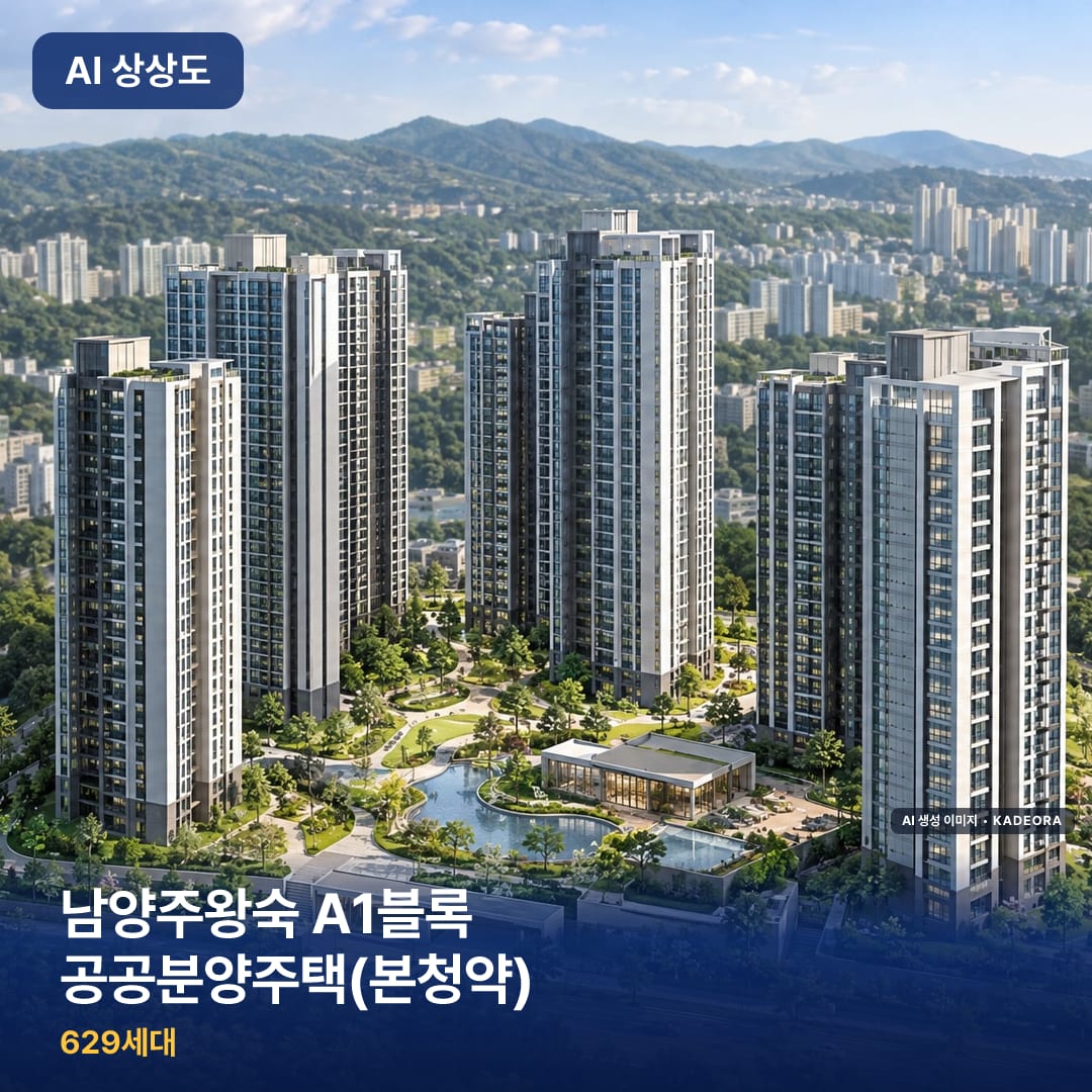 남양주왕숙 A1블록 공공분양주택(본청약) 단지 썸네일 — AI 생성 이미지