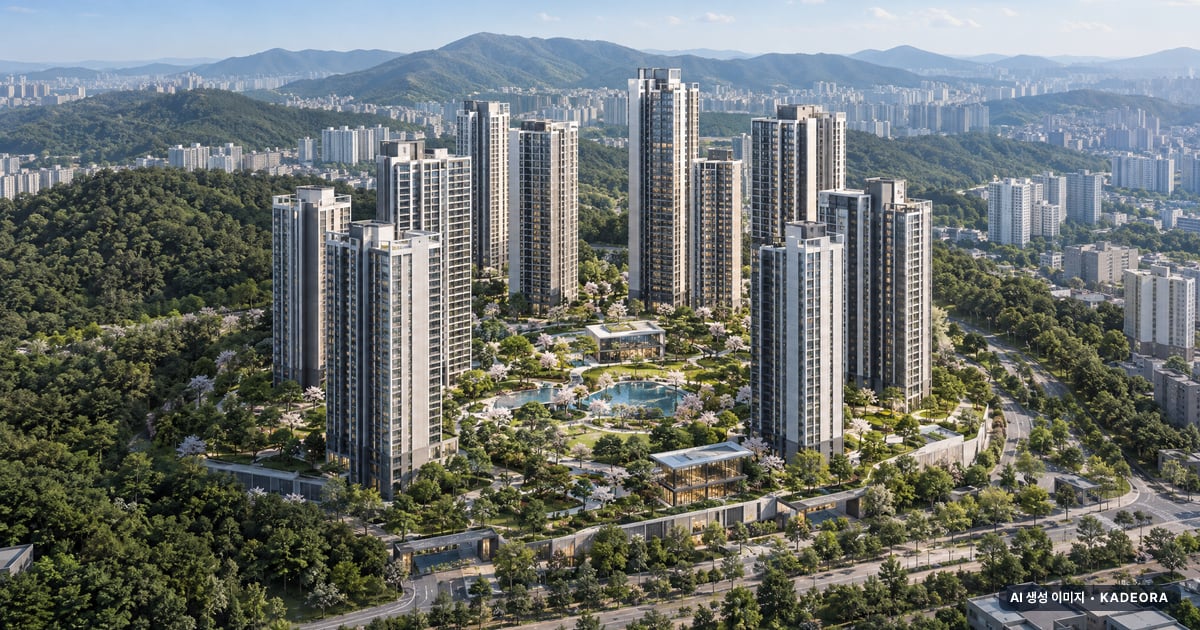 계양신도시 카이브 유보라 청약 계양신도시 카이브 유보라 단지 전경 AI 상상도 — 계양구 1,110세대