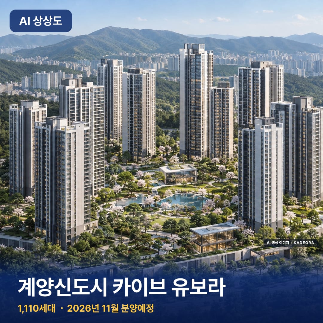 계양신도시 카이브 유보라 단지 썸네일 — AI 생성 이미지