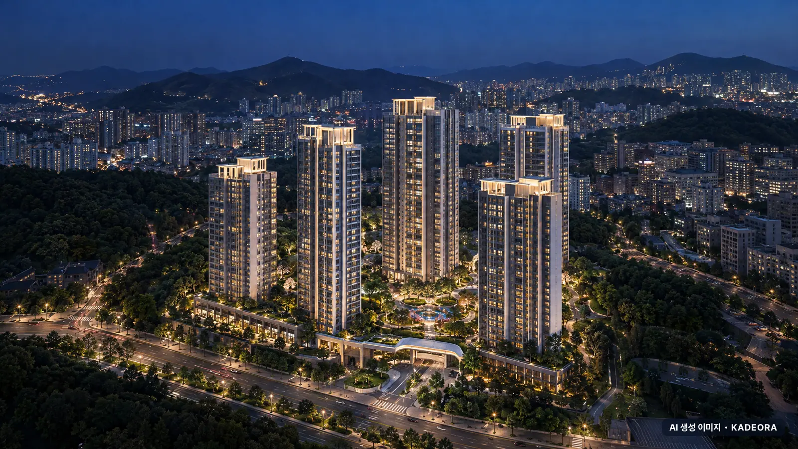 고창 덕산지구 공동주택(공공분양) 단지 전경 AI 상상도 — 고창군 덕산리 888세대