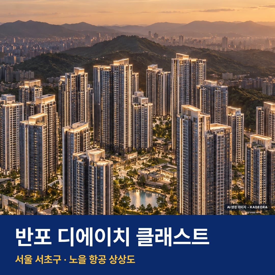 반포 디에이치 클래스트 청약 단지 모습 · AI 생성 상상도 · 실제와 다를 수 있음
