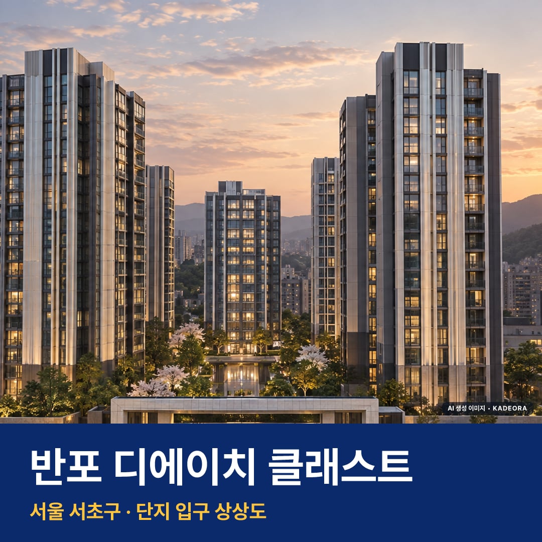 반포 디에이치 클래스트 청약 주변 경관 · AI 생성 상상도 · 실제와 다를 수 있음