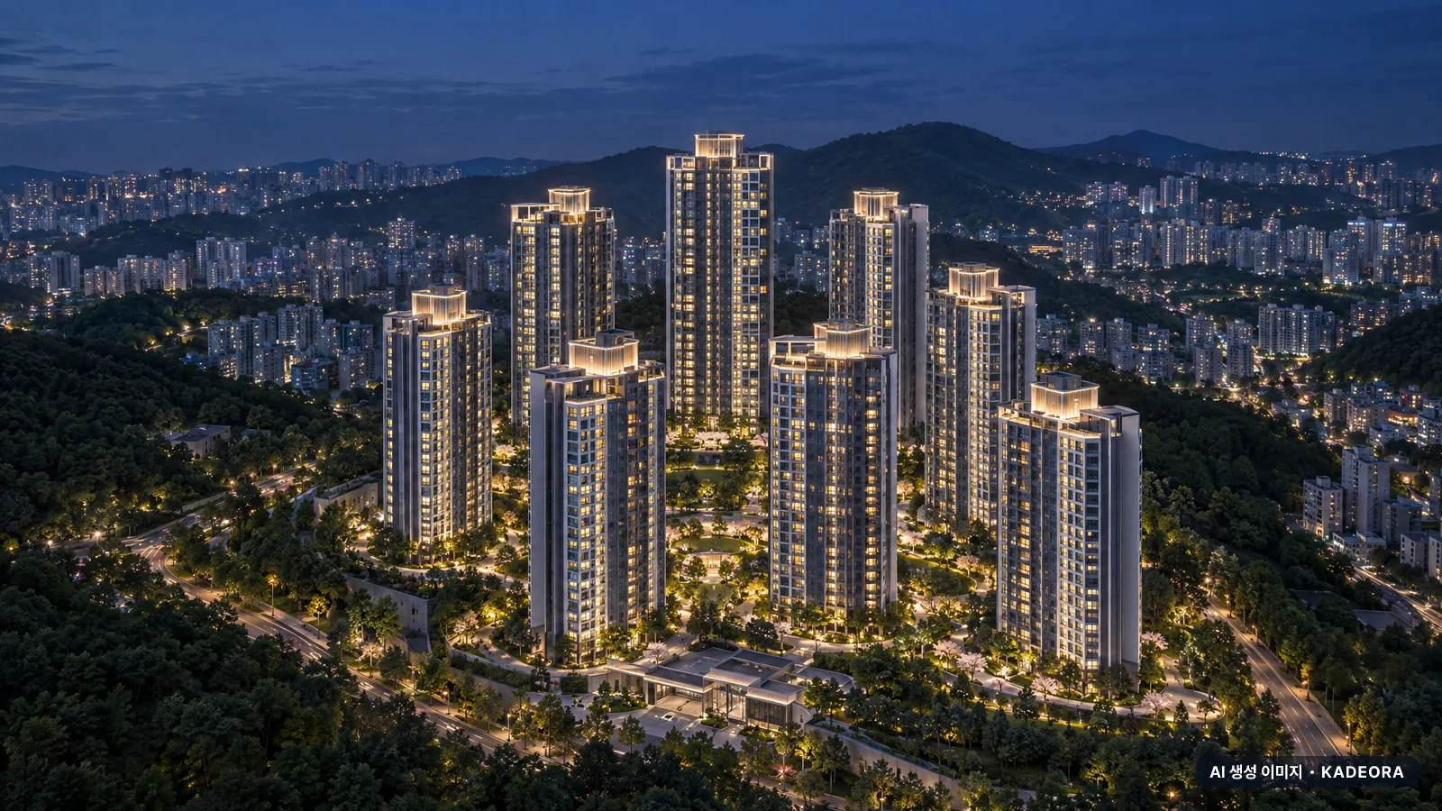 아산탕정자이 센트럴시티(A2BL) 단지 전경 AI 상상도 — 아산시 탕정면 1,238세대