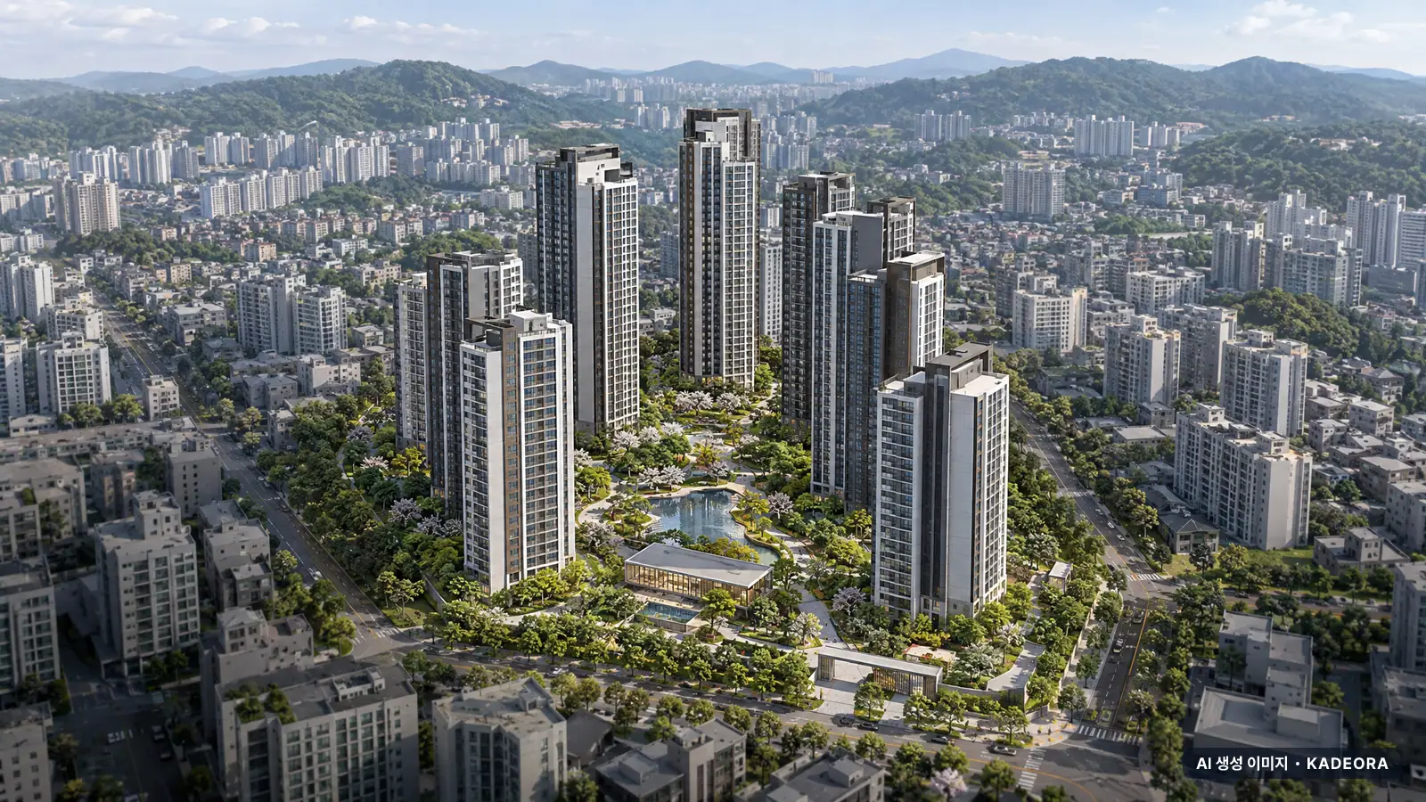 창원 푸르지오 파크베뉴 단지 전경 AI 상상도 — 창원시 가음동
