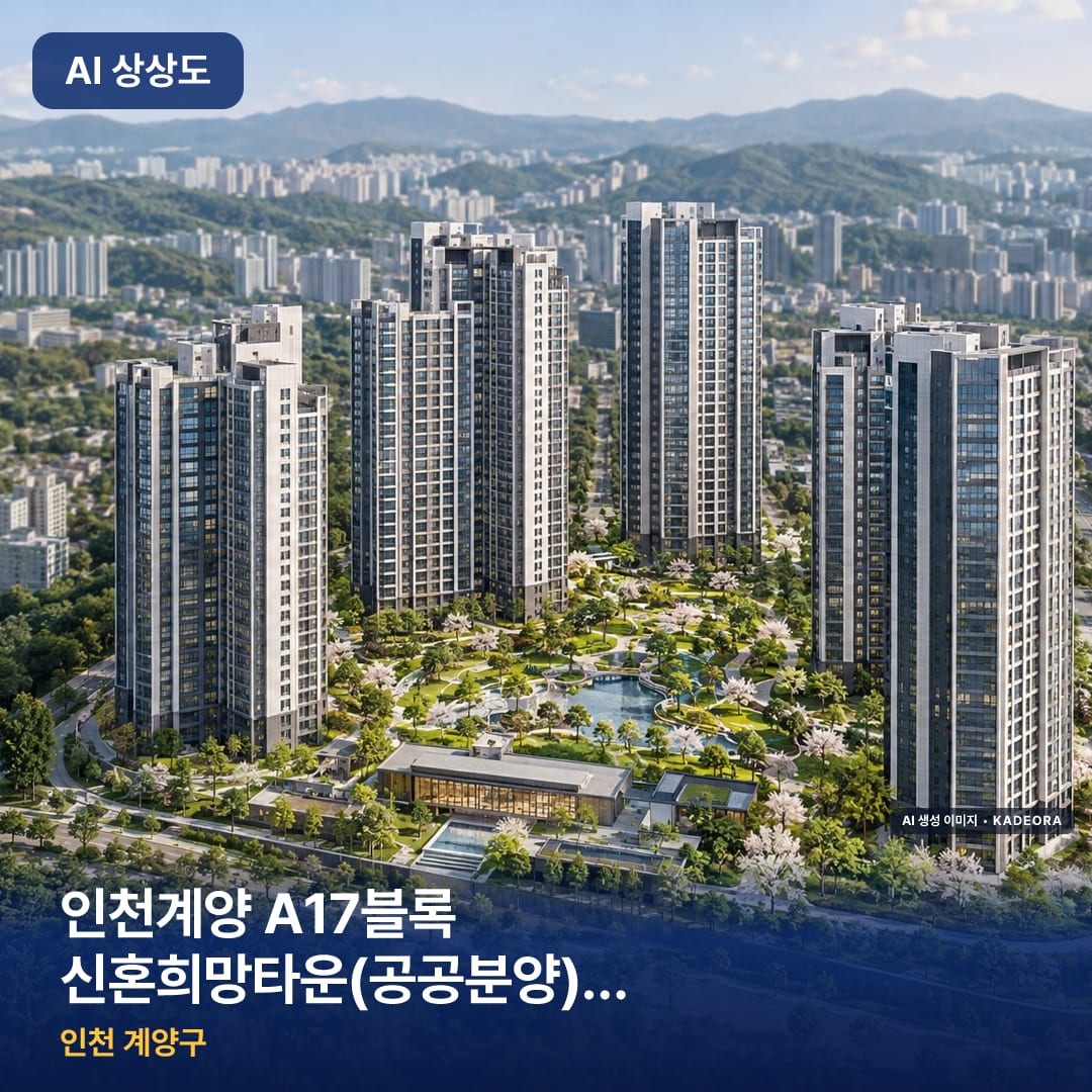 인천계양 A17블록 신혼희망타운(공공분양)(본청약) AI 상상도