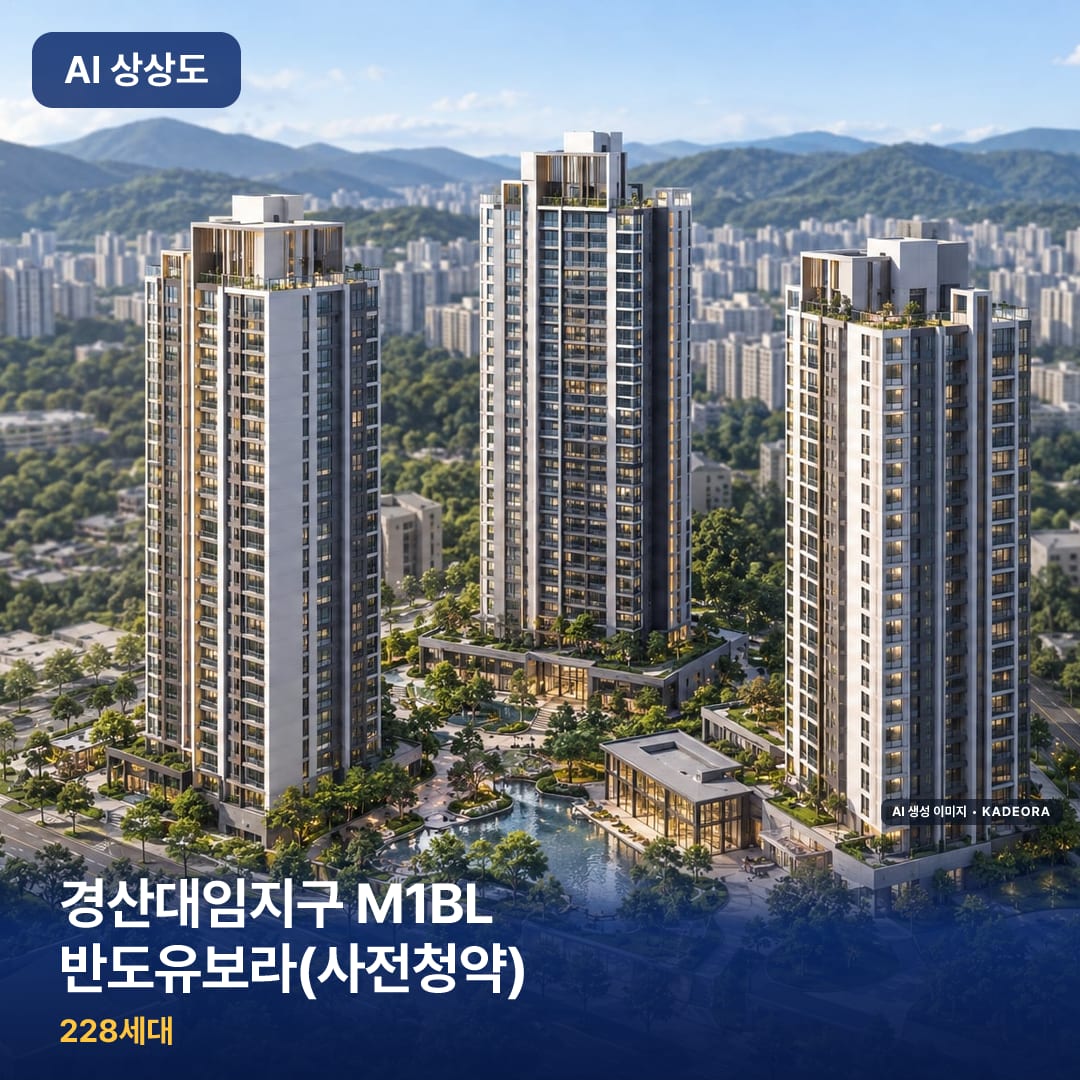 경산대임지구 M1BL 반도유보라(사전청약) 단지 썸네일 — AI 생성 이미지