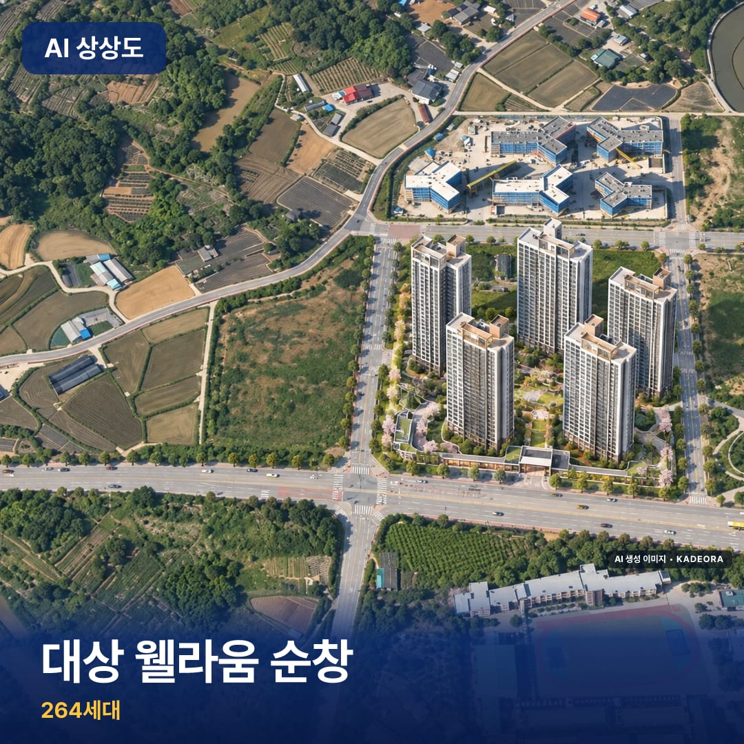 대상 웰라움 순창 단지 썸네일 — AI 생성 이미지