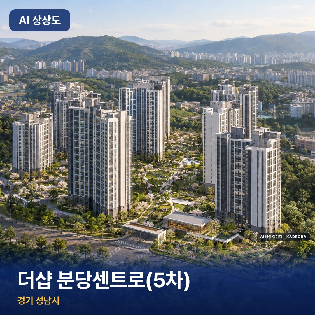 더샵 분당센트로(5차) 완공 AI 상상도 카드