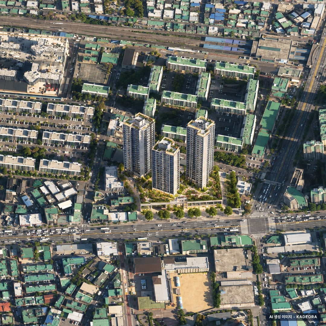 중동역 다채로움 더원 조감도 AI 상상도(주간 항공) — 경기 부천시 당첨자 발표 39세대