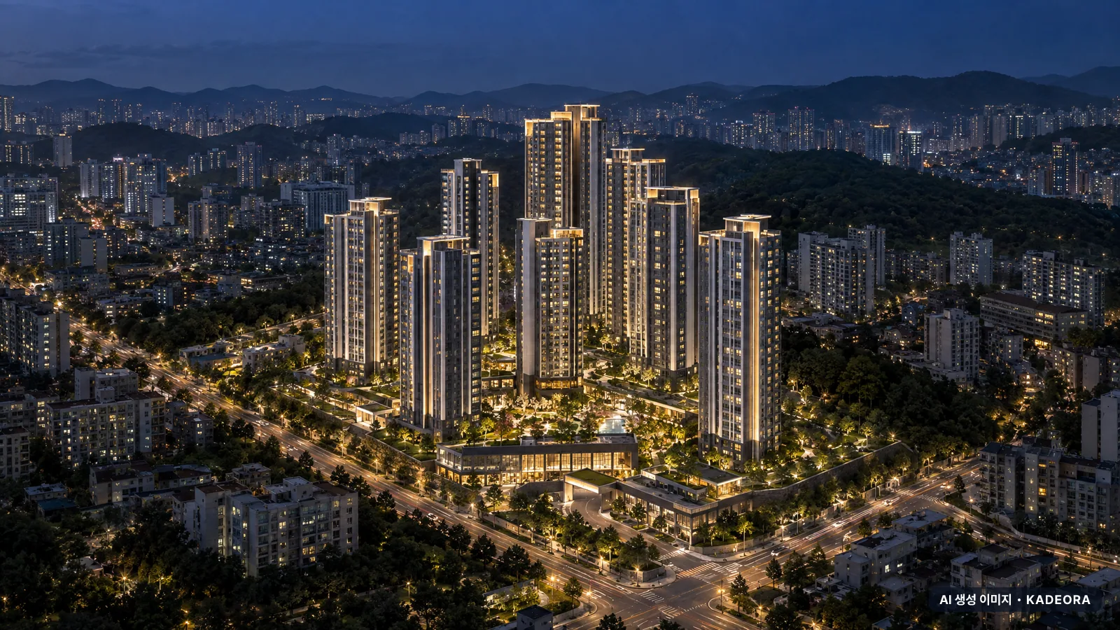 파주시 새말지구 단지 전경 AI 상상도 — 파주시 2,434세대