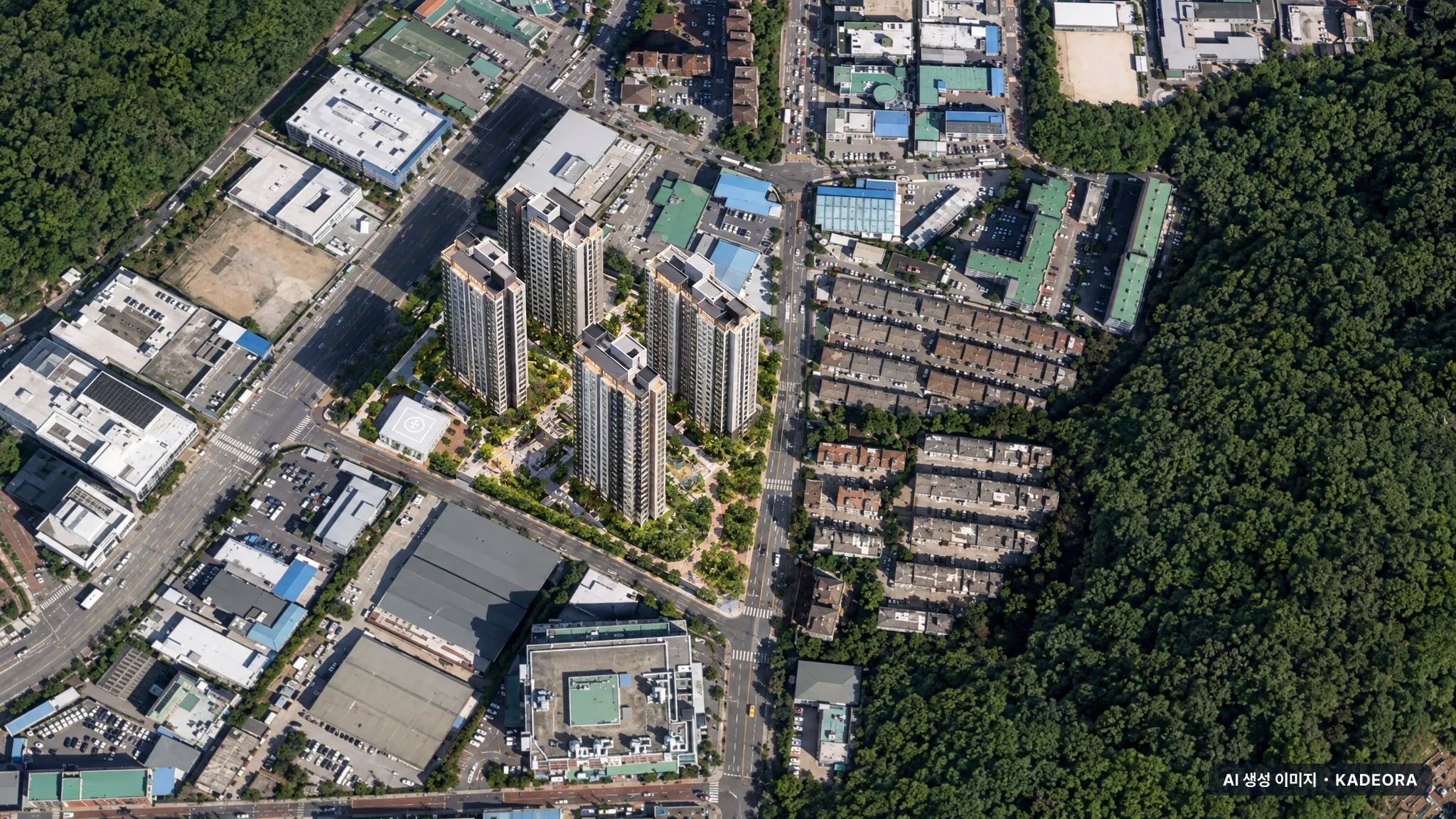 성남시 성지?궁전아파트 조감도 AI 상상도(주간 항공) — 경기 성남시 관리처분인가 836세대