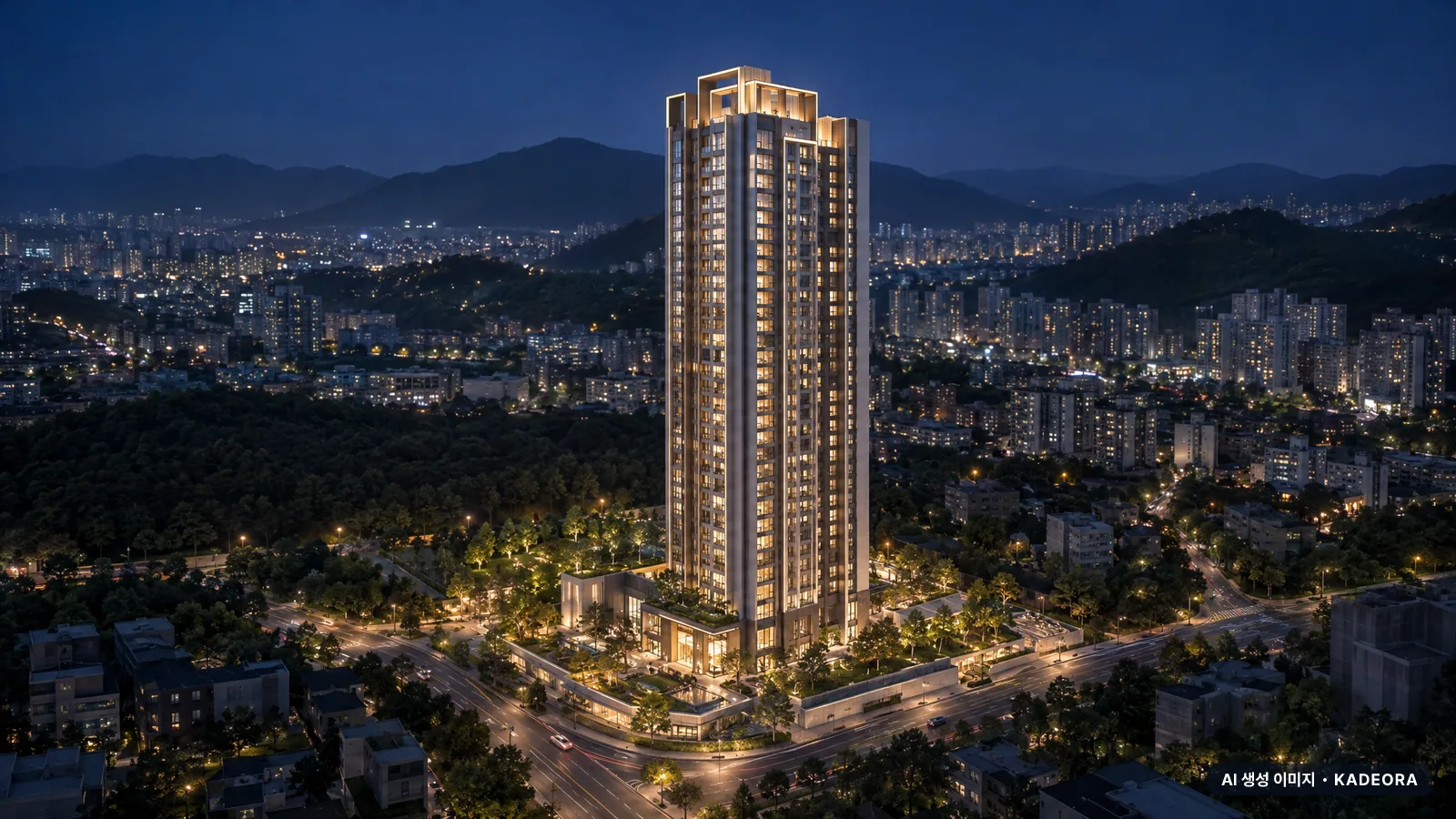 경성대부경대역 비스타동원 더 프리미엄 단지 전경 AI 상상도 — 남구 대연동 103세대