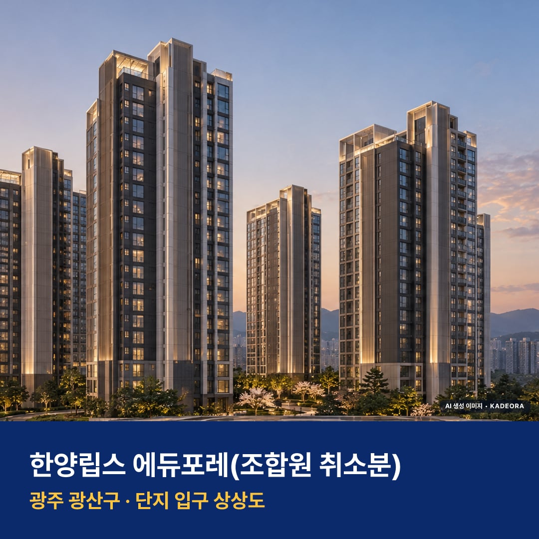 한양립스 에듀포레 단지 전경 AI 상상도 — 광산구 하산동