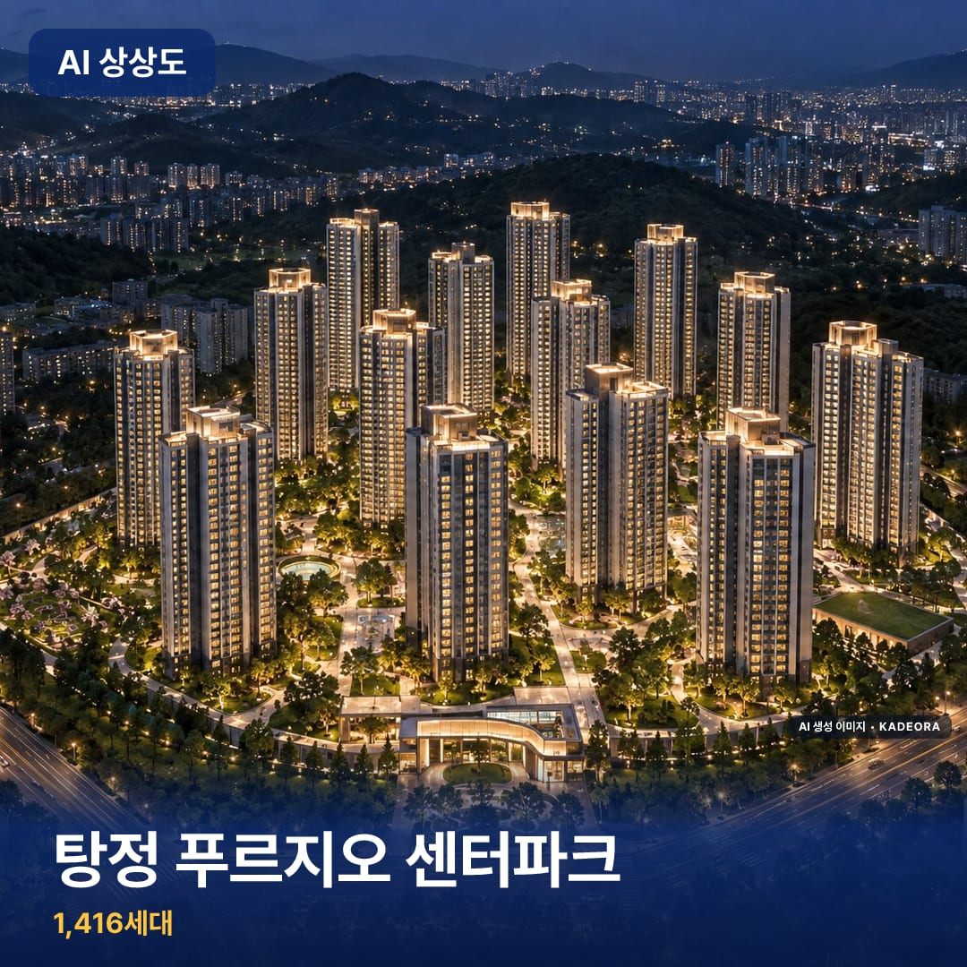 탕정 푸르지오 센터파크 단지 썸네일 — AI 생성 이미지