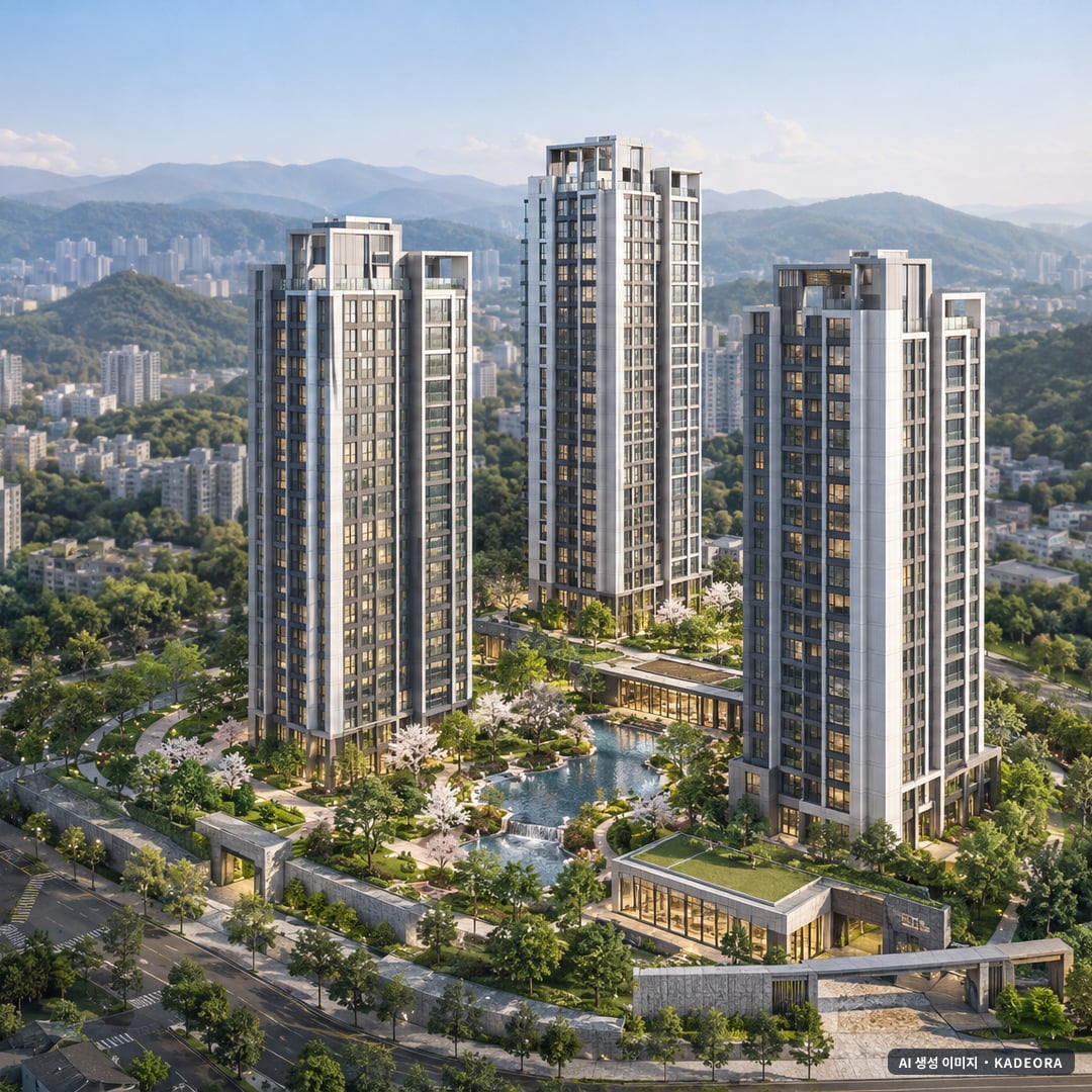 경희궁 에피트 조감도 AI 상상도(주간 항공) — 서울 종로구 분양 예고 228세대