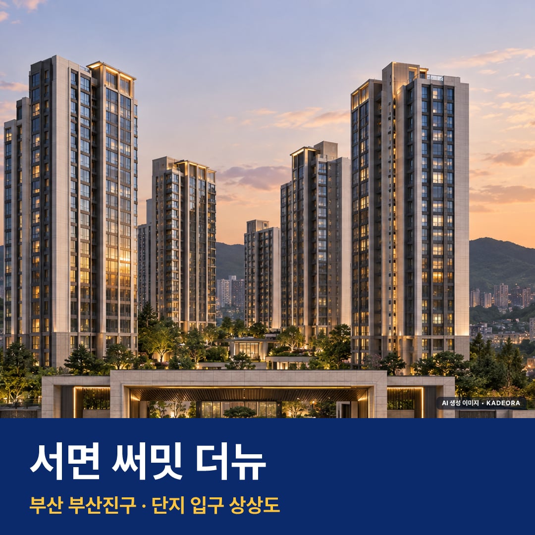 서면 써밋 더뉴 단지 전경 AI 상상도 — 부산진구 전포동 919세대