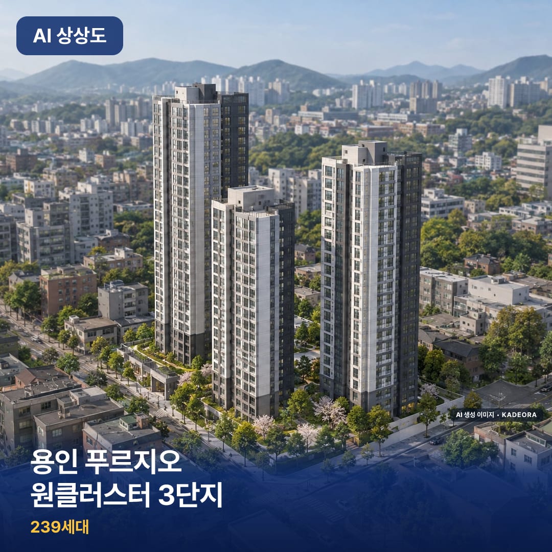 용인 푸르지오 원클러스터 3단지 AI 상상도
